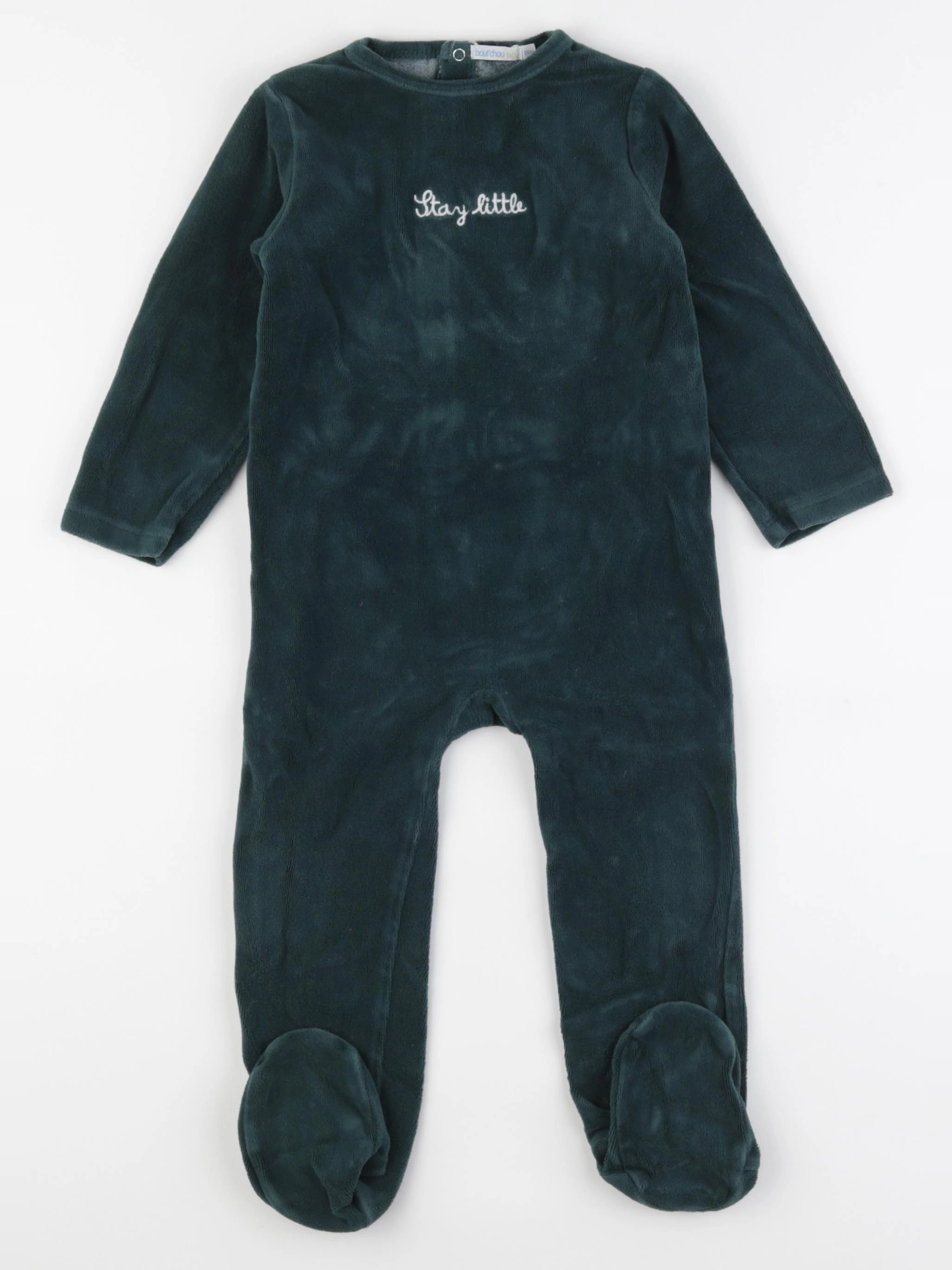 Boutchou - pyjama velours vert - 24 mois