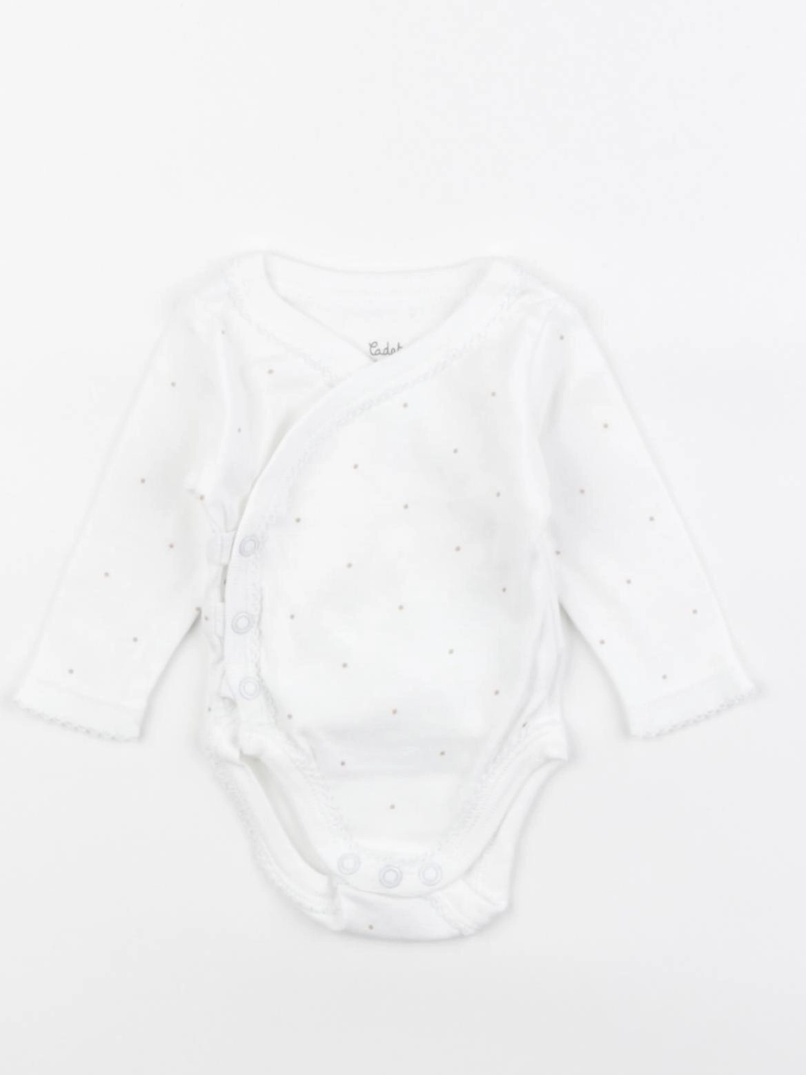 Cadet Rousselle - body blanc, or - 1 mois
