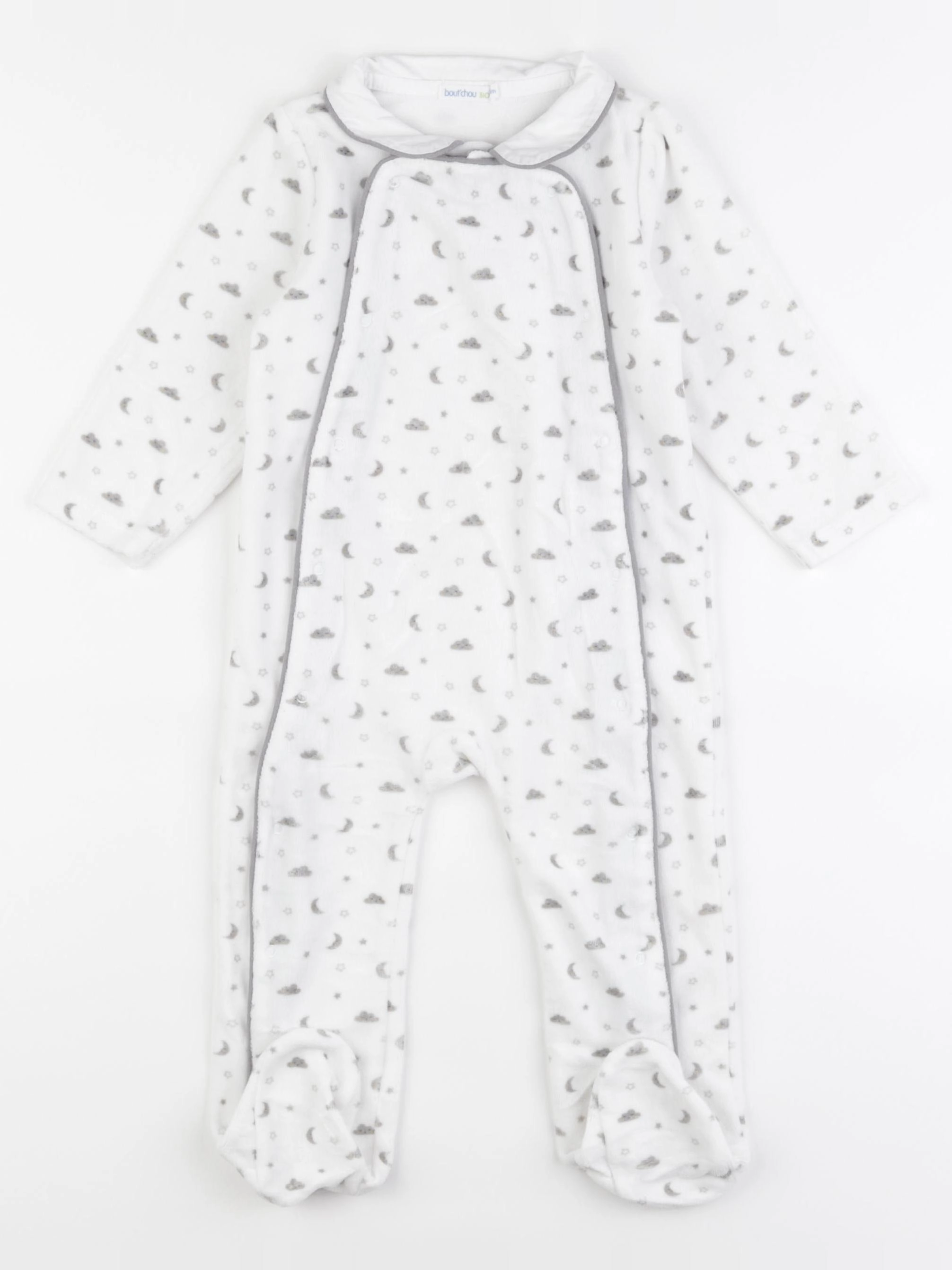 Boutchou - pyjama velours blanc - 18 mois