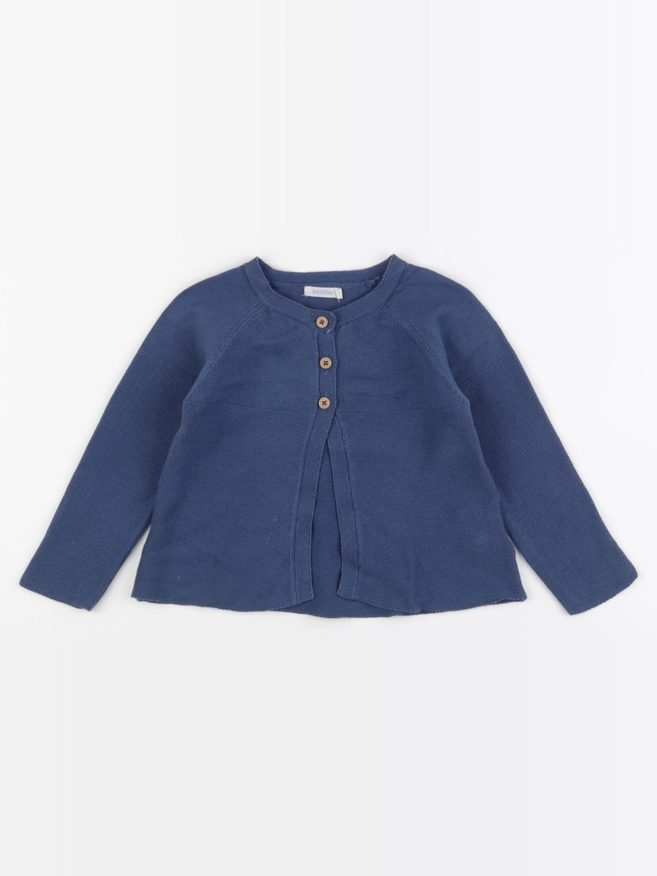Boutchou - gilet bleu - 18 mois