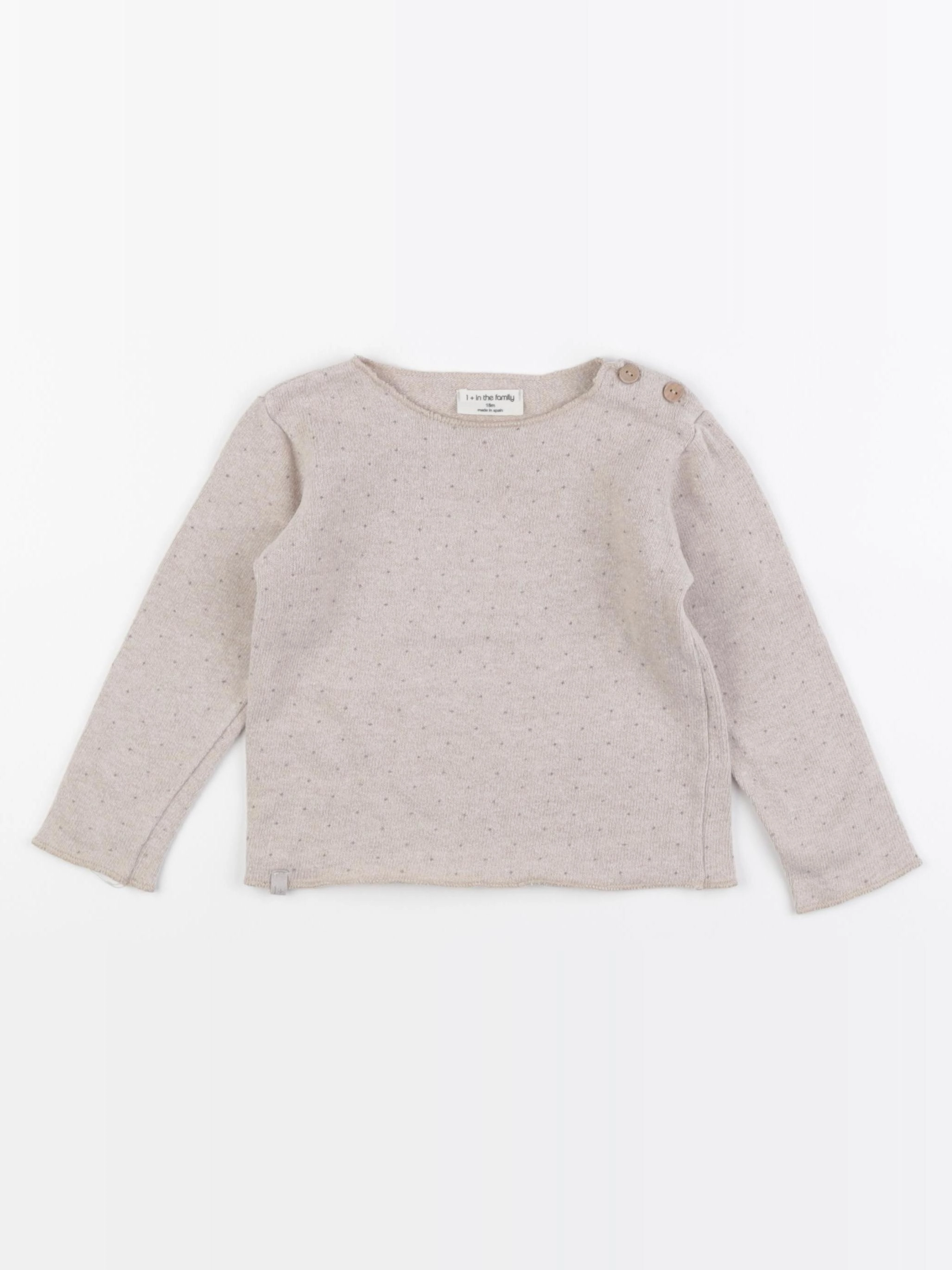 1+ In the family - pull beige - 18 mois