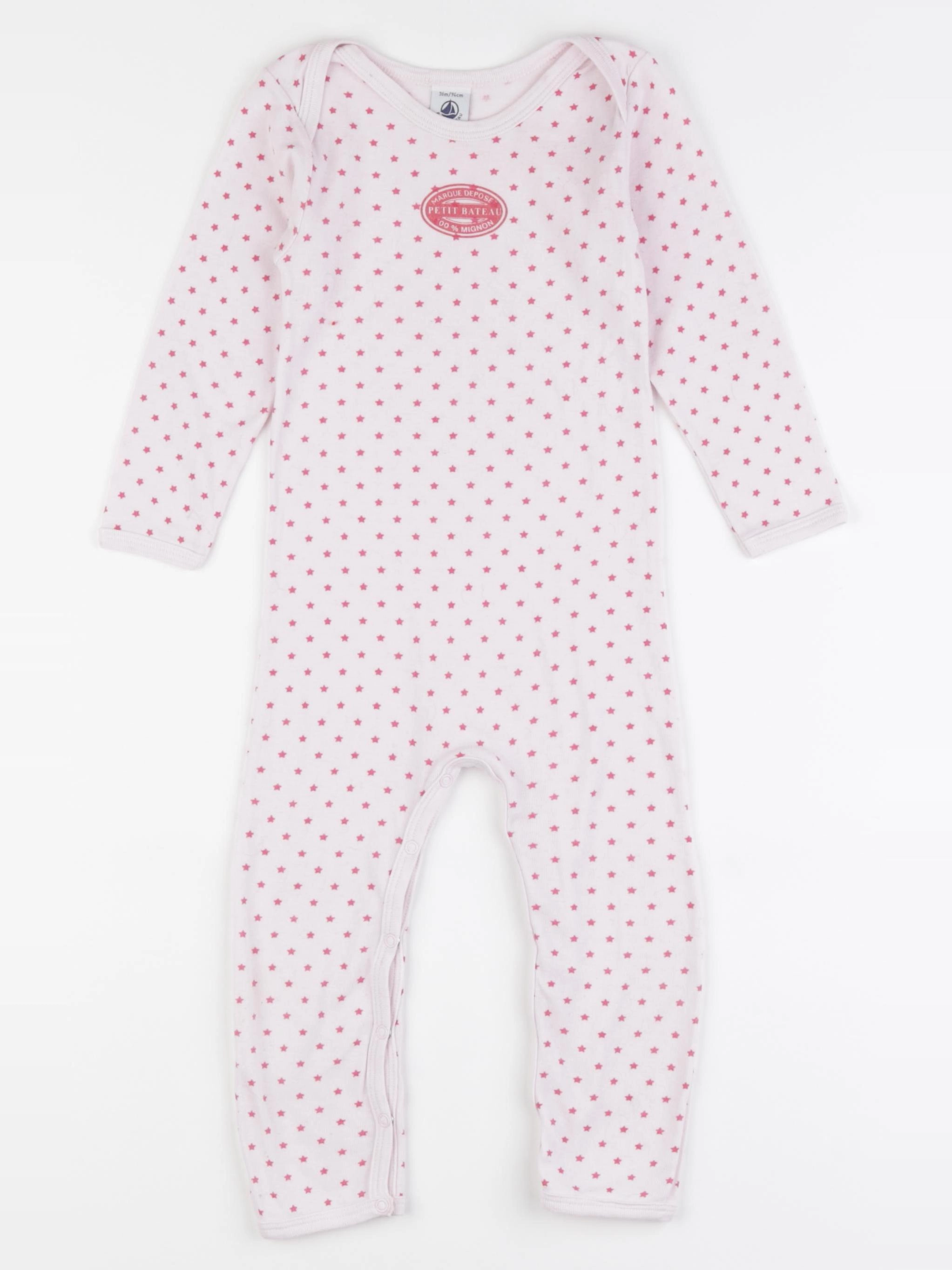 Petit Bateau - pyjama coton rose - 36 mois