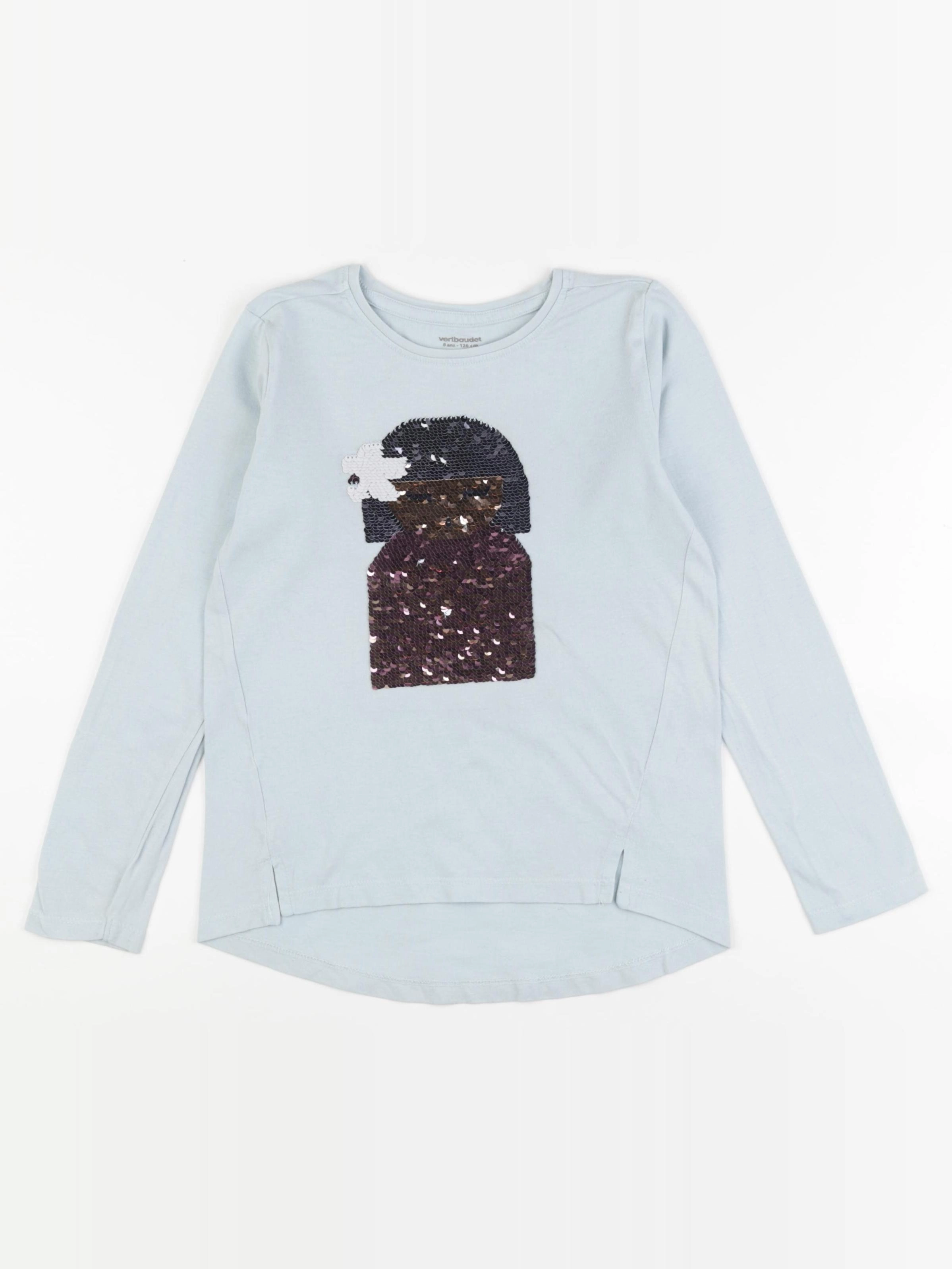 Vertbaudet - tee-shirt bleu - 8 ans