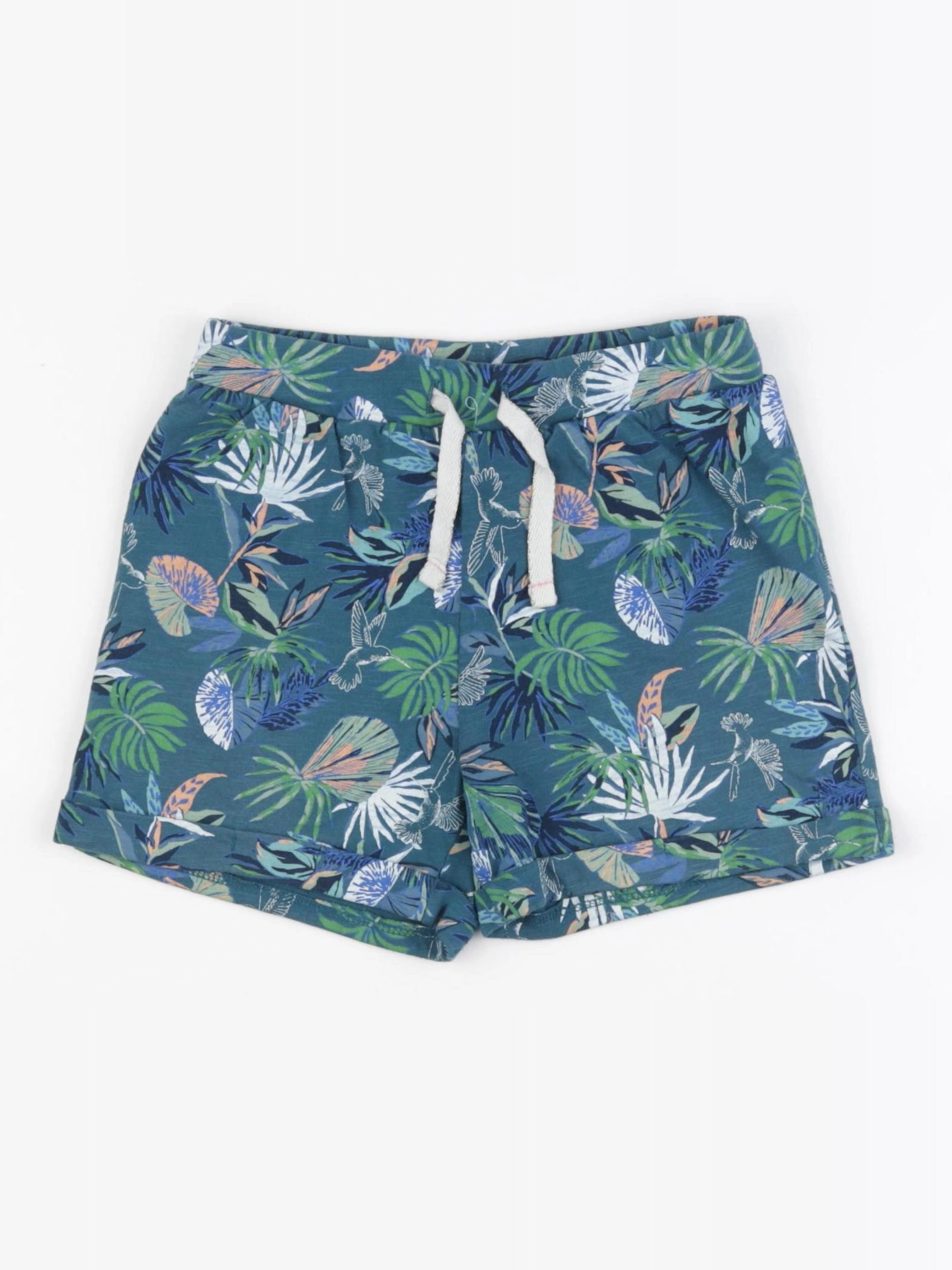 Vertbaudet - short bleu, vert - 6 ans