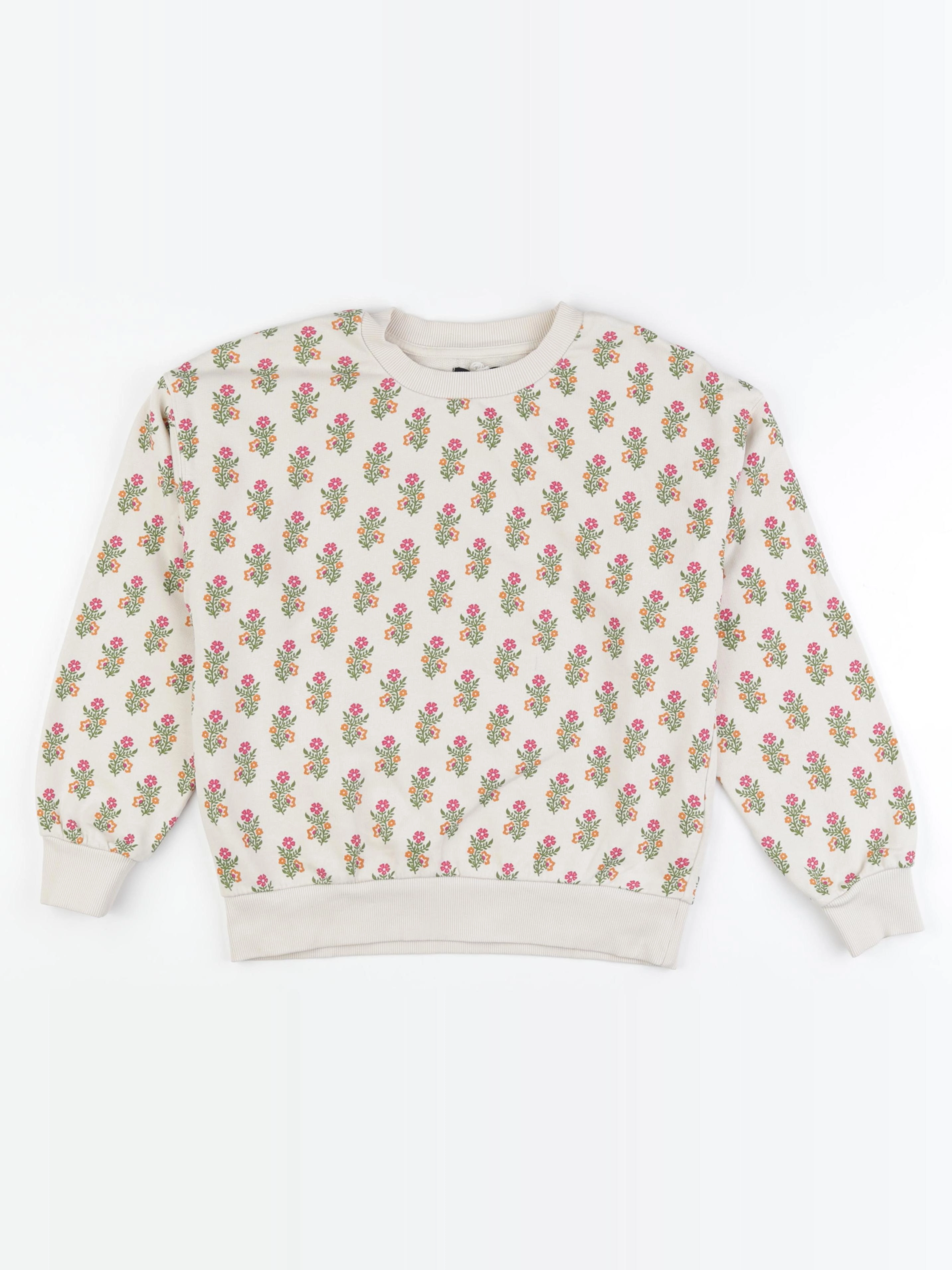 Monoprix - sweat beige - 12 ans