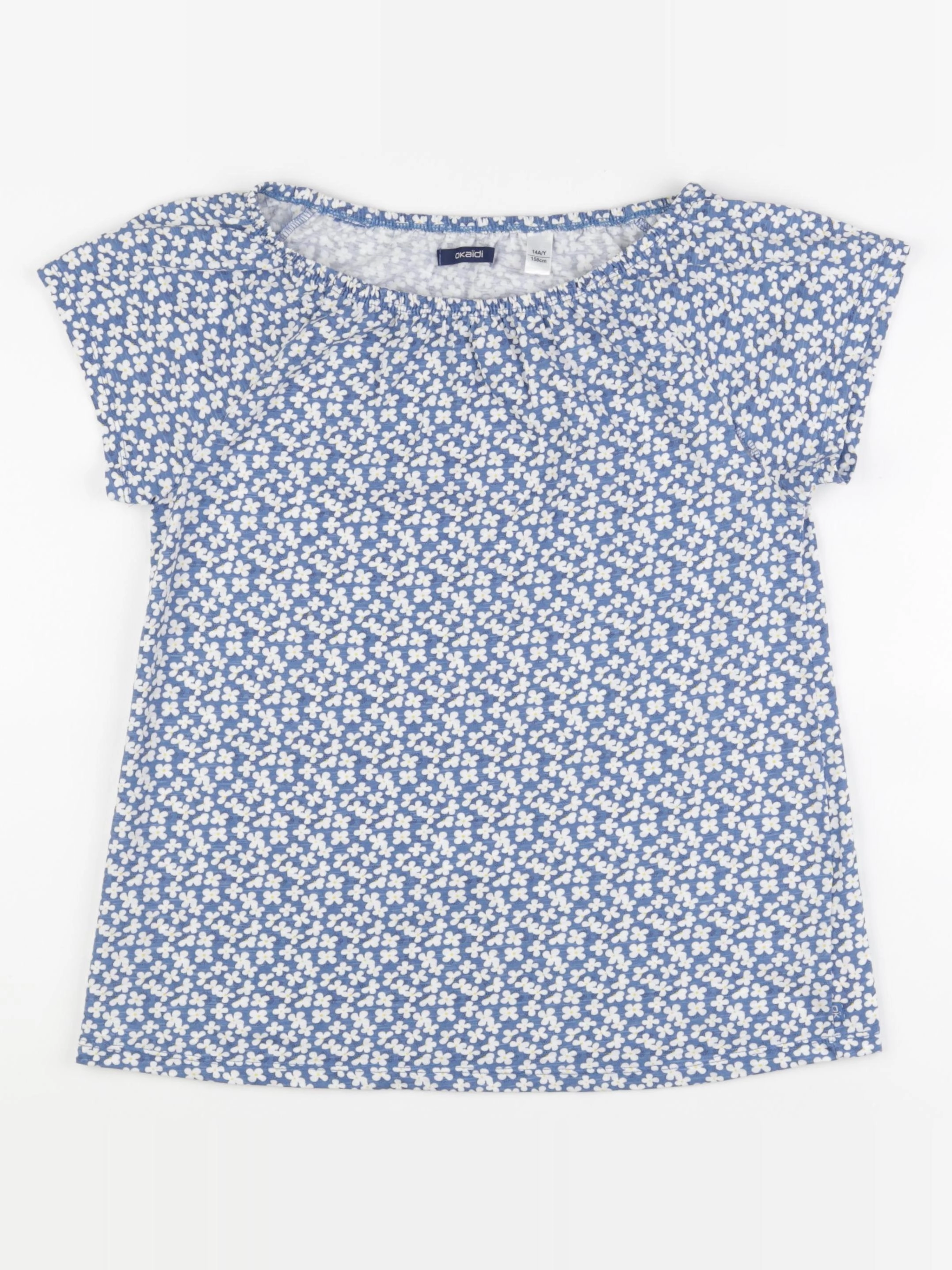 Okaidi - tee-shirt bleu - 14 ans