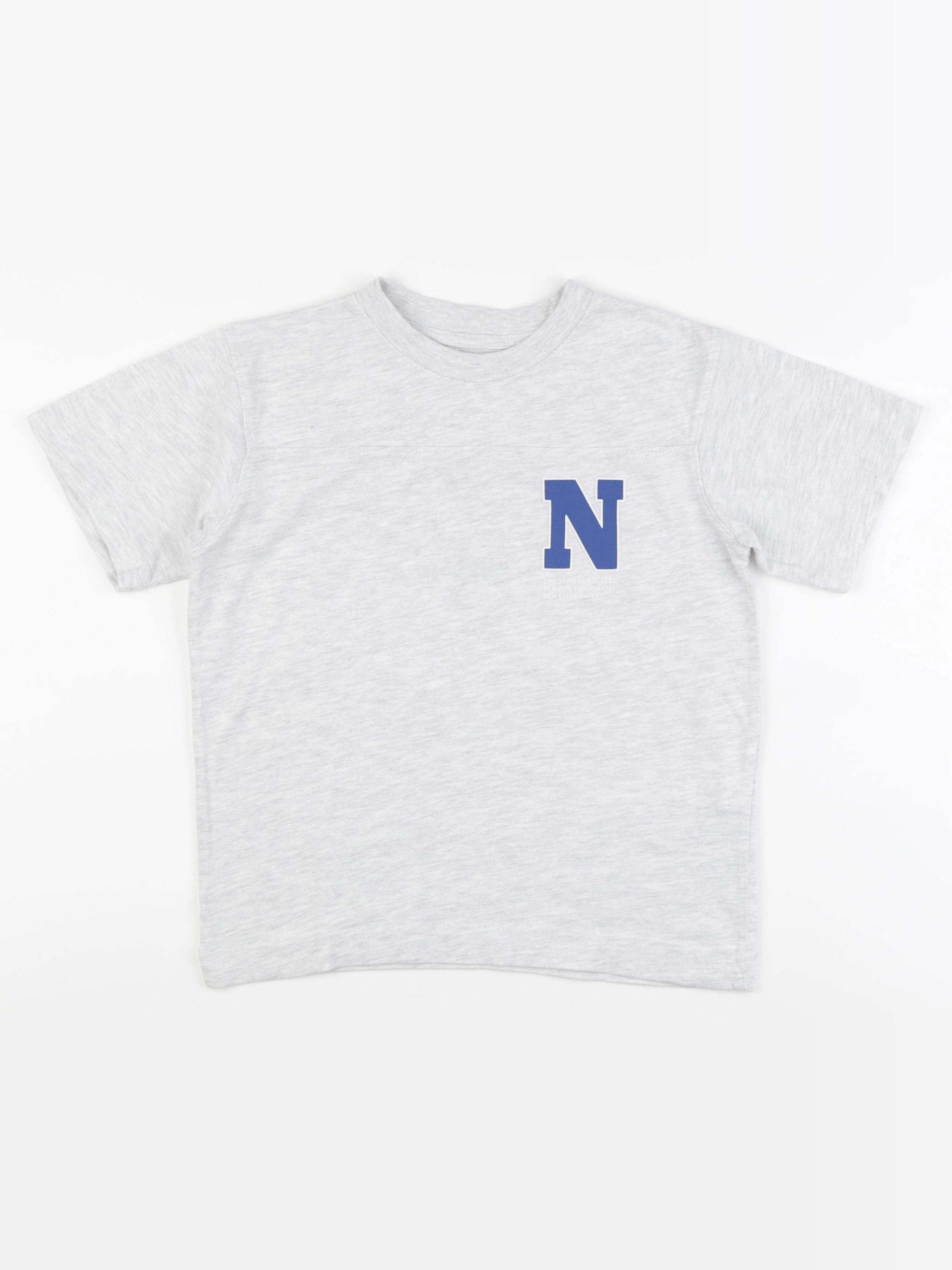 Zara - tee-shirt imprimé au dos gris - 6/7 ans