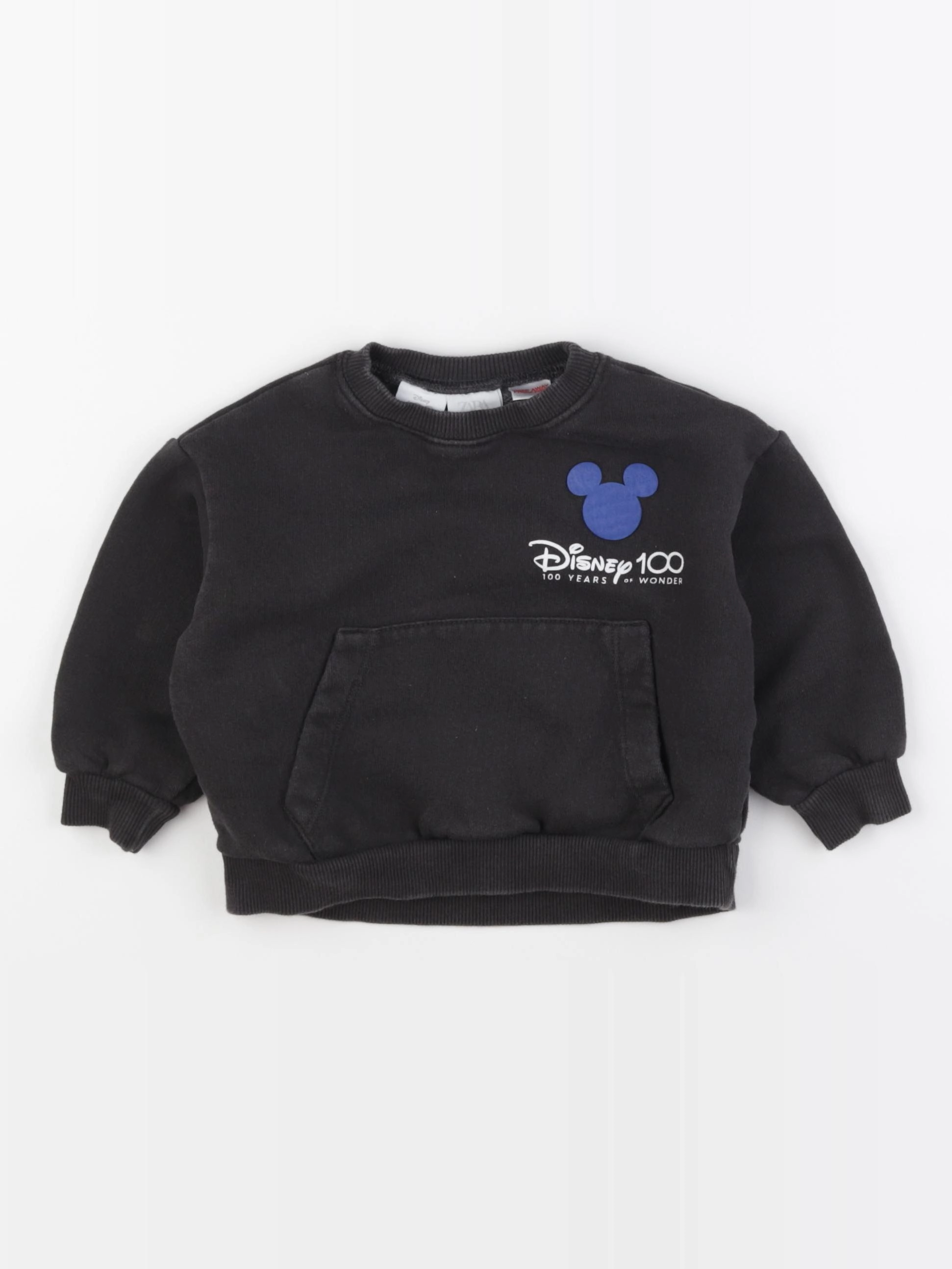 Zara - sweat imprimé au dos gris - 24 mois