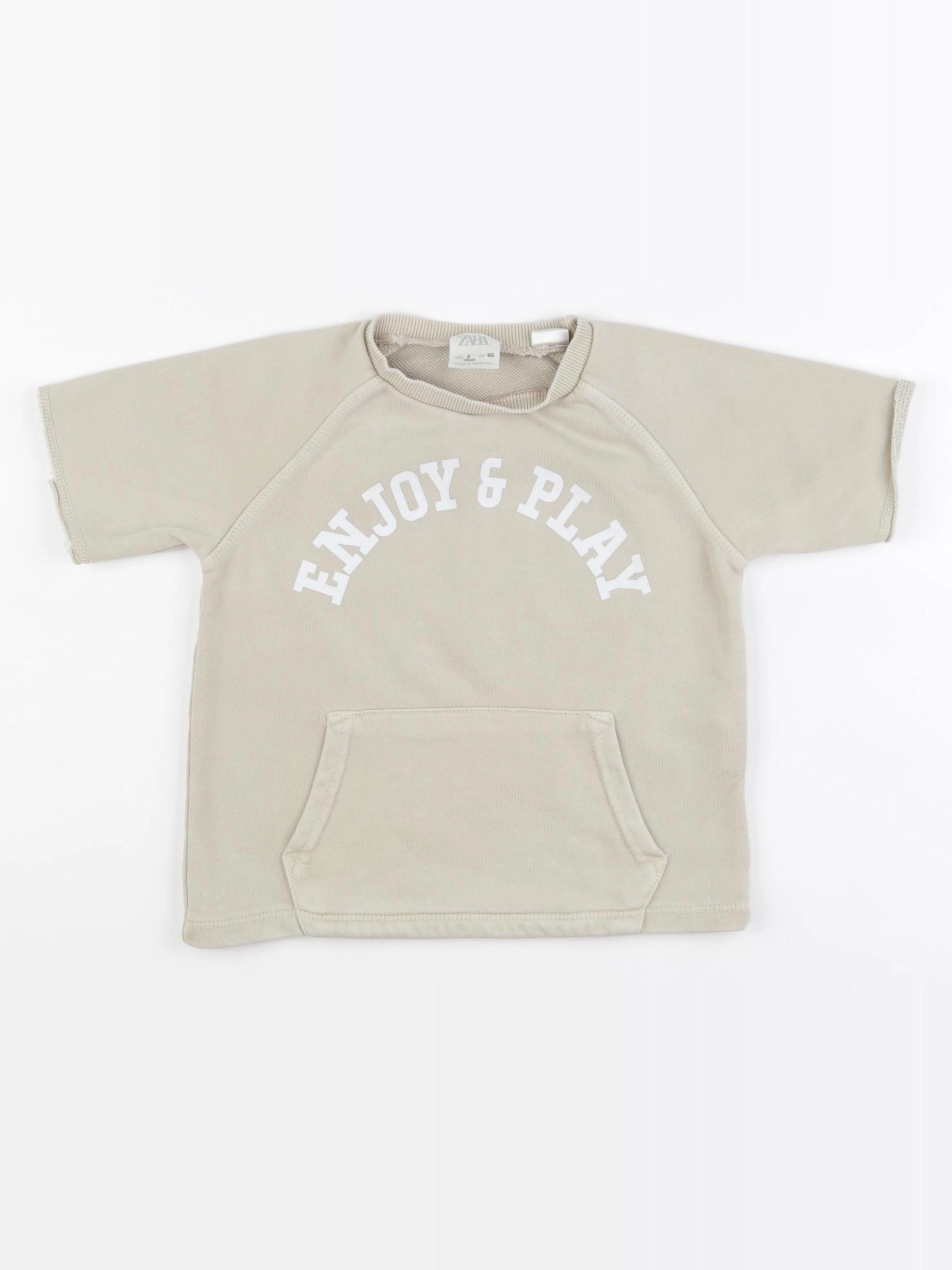 Zara - tee-shirt beige - 2 ans