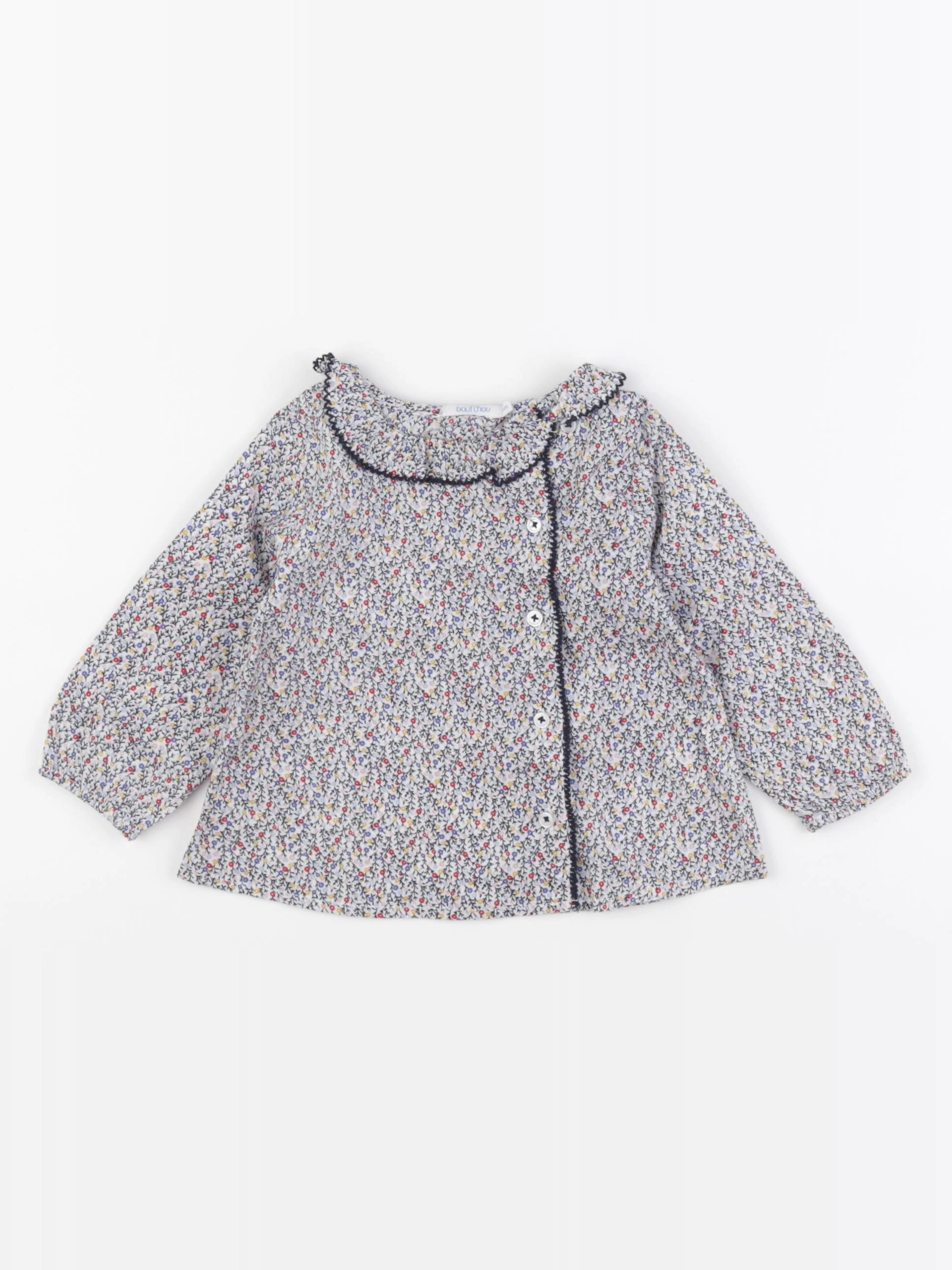 Boutchou - blouse bleu - 9 mois