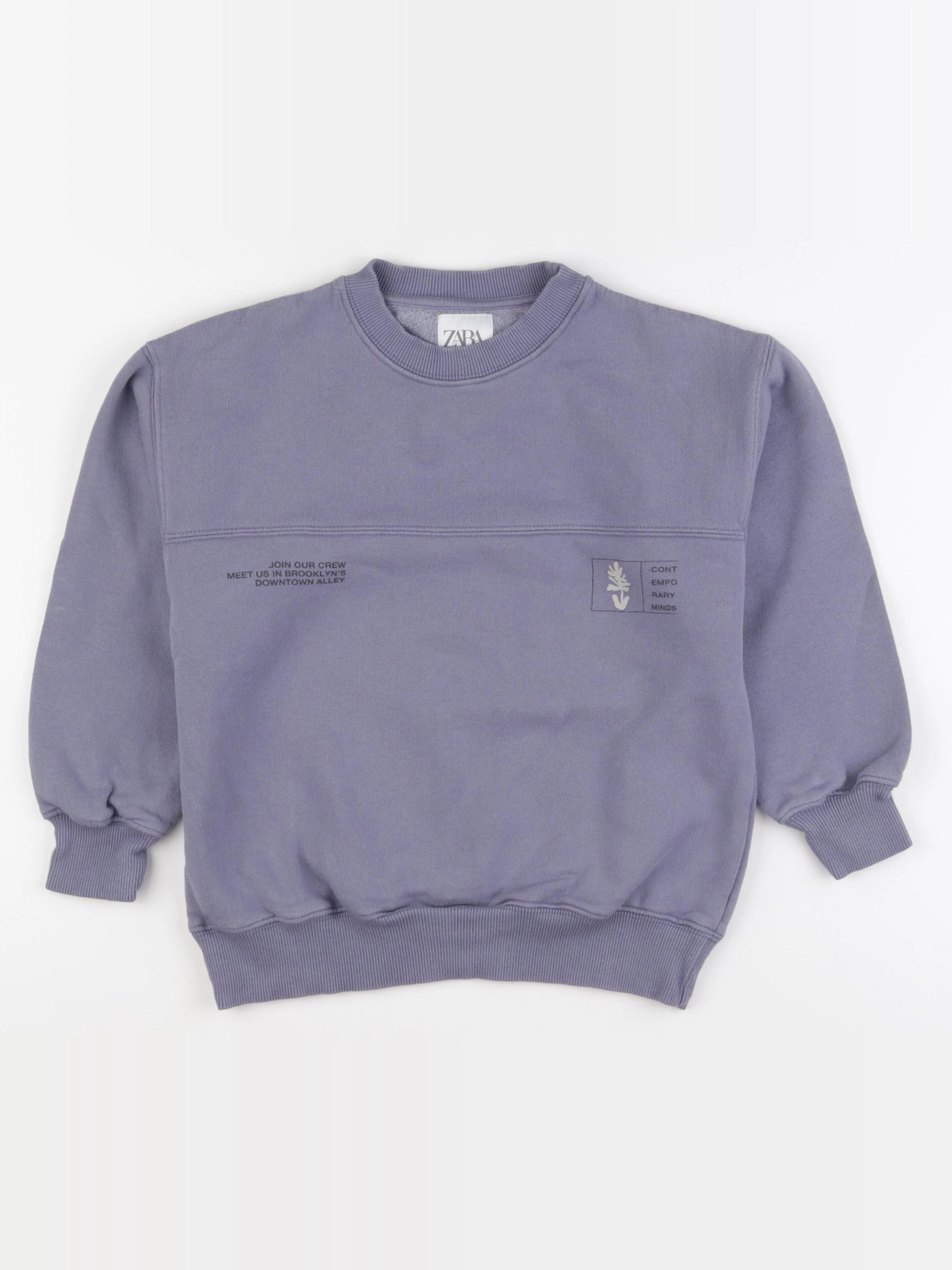 Zara - sweat imprimé au dos violet - 8/9 ans