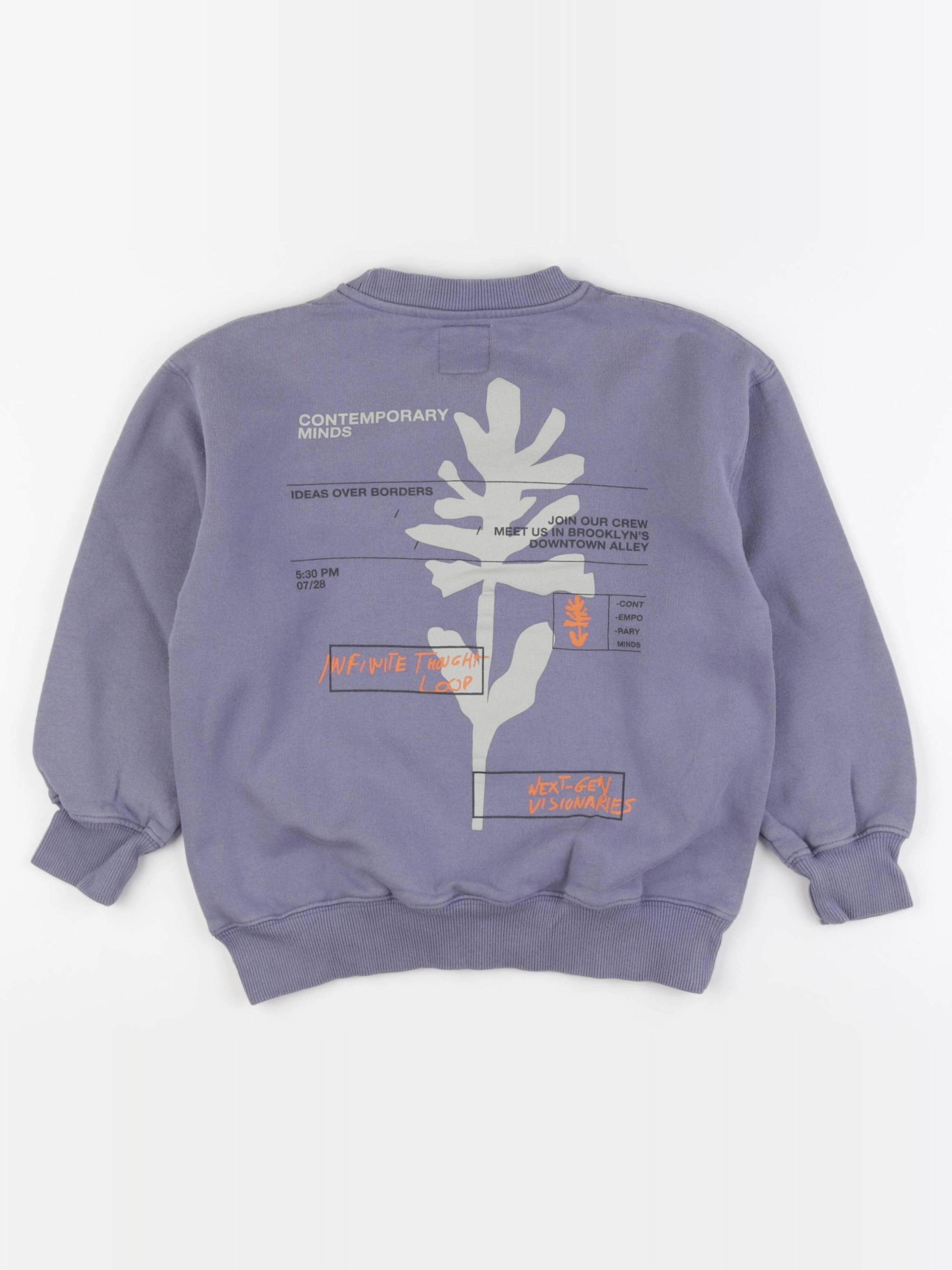 Zara - sweat imprimé au dos violet - 8/9 ans