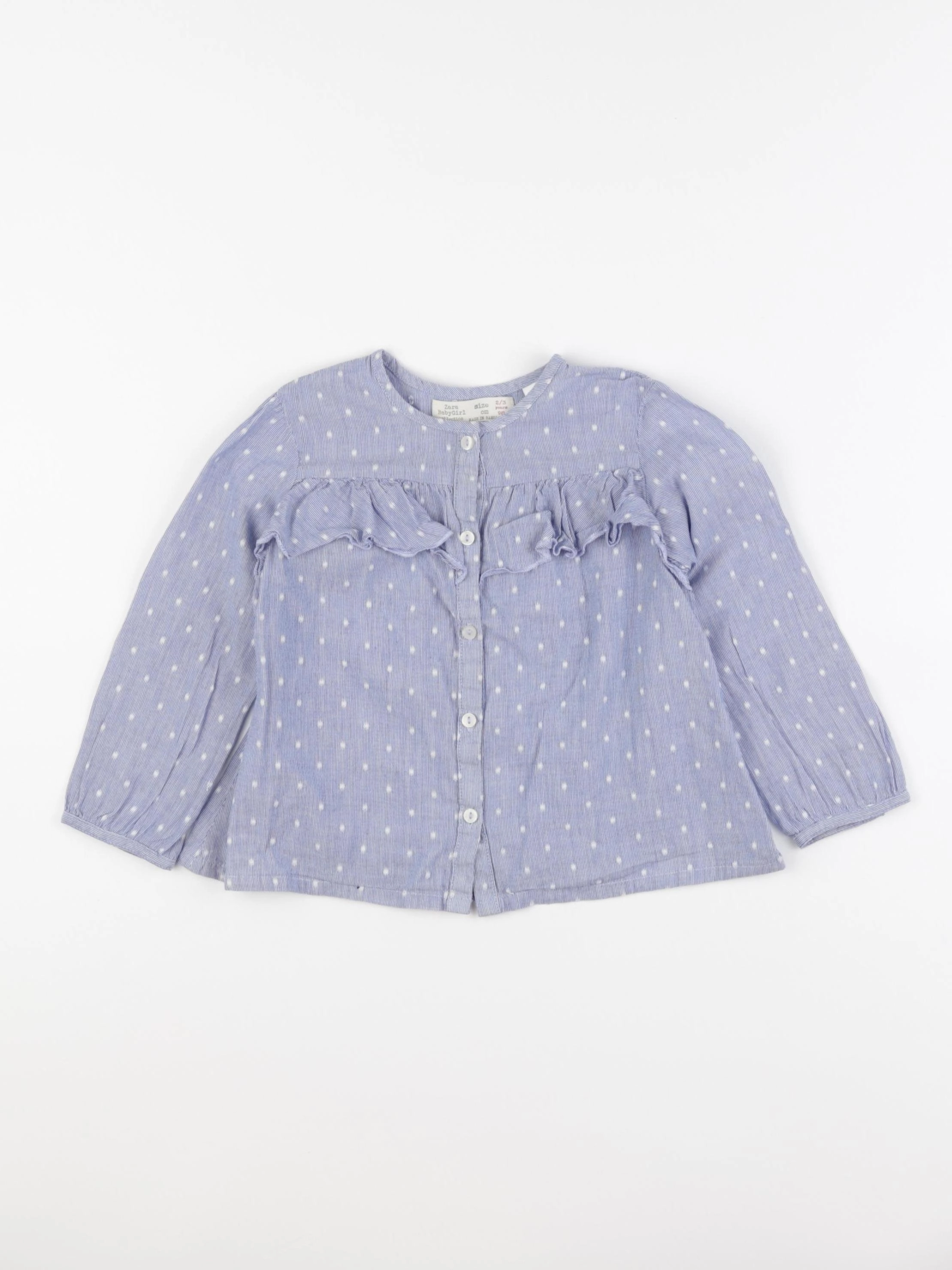 Zara - blouse bleu - 2/3 ans