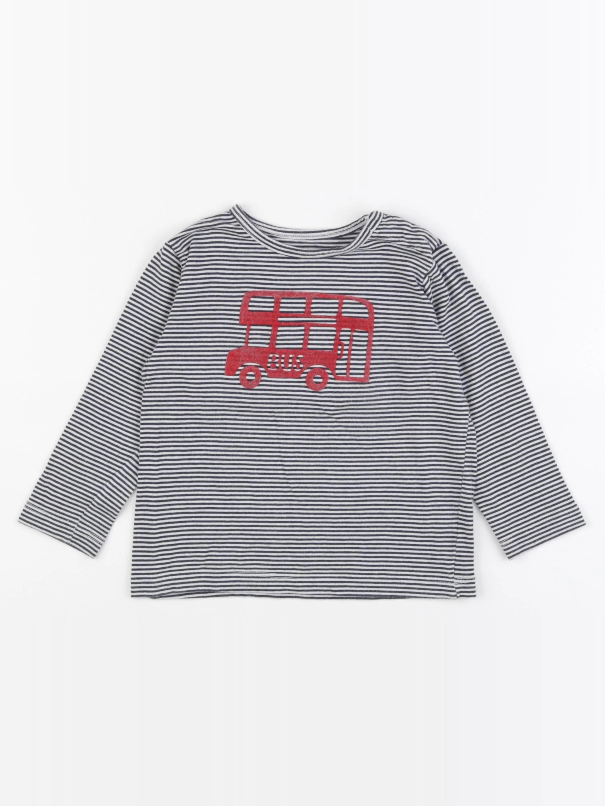 Boutchou - tee-shirt blanc, bleu - 36 mois