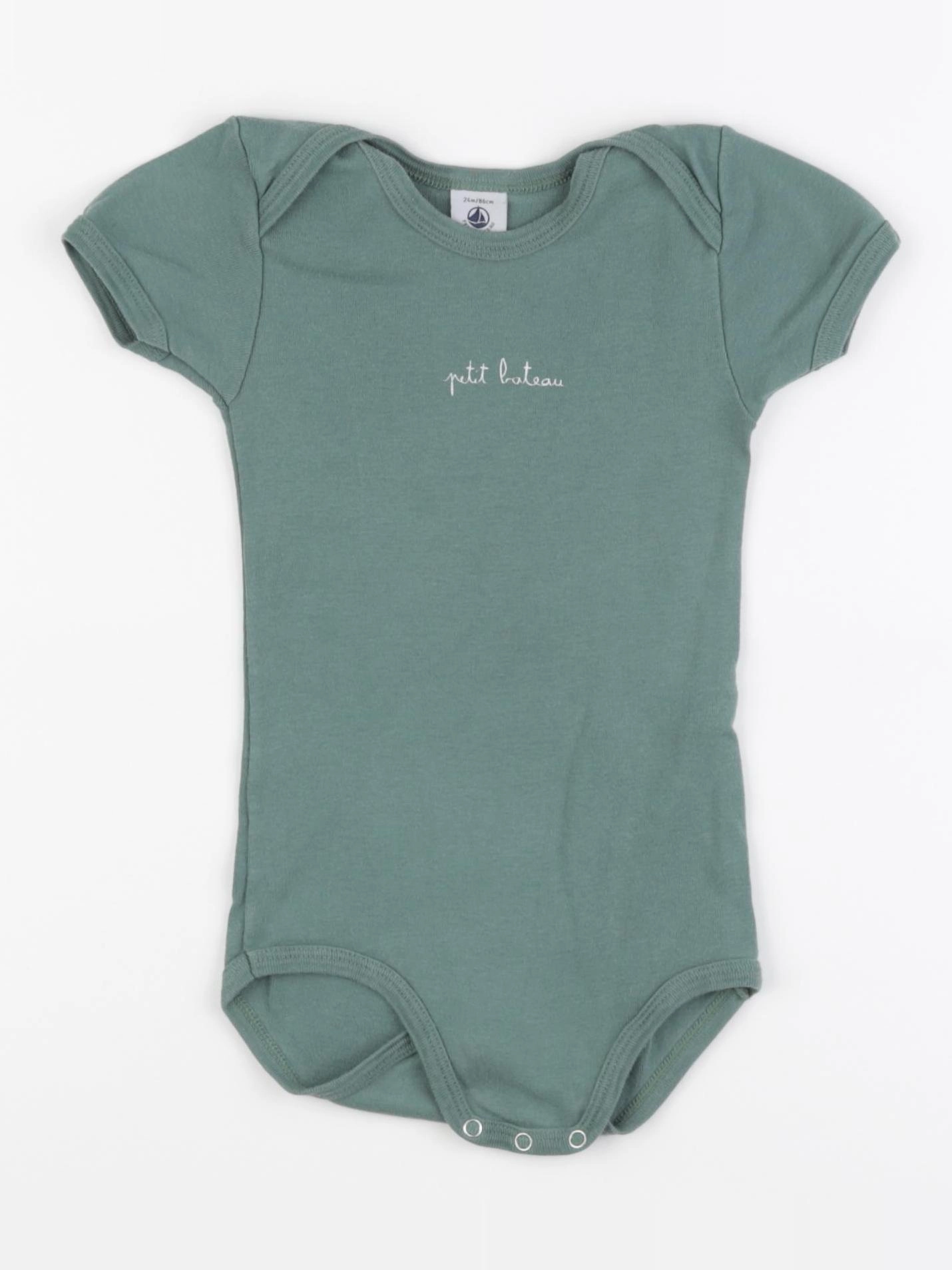 Petit Bateau - body vert - 24 mois