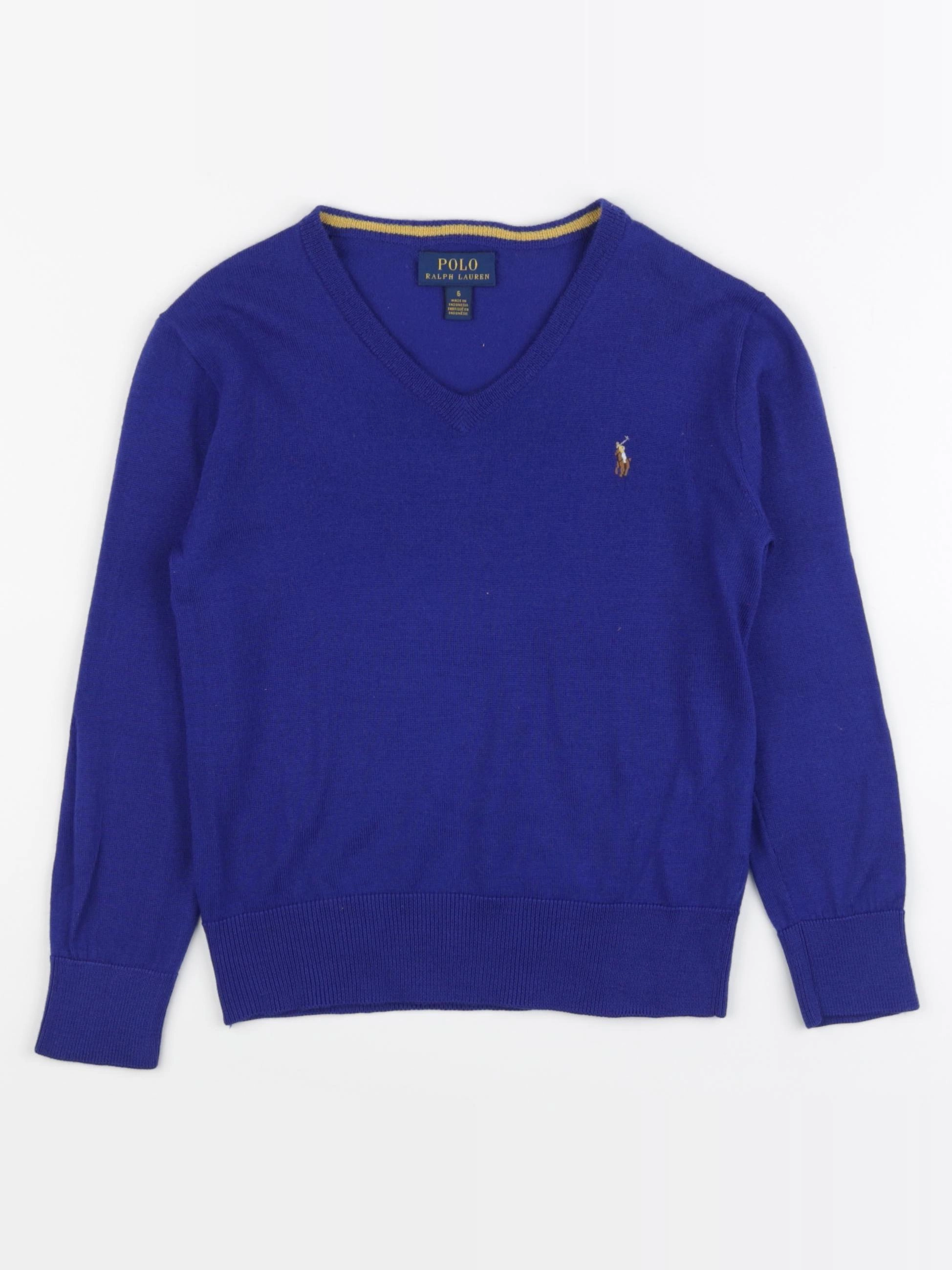 Ralph Lauren - pull bleu - 6 ans