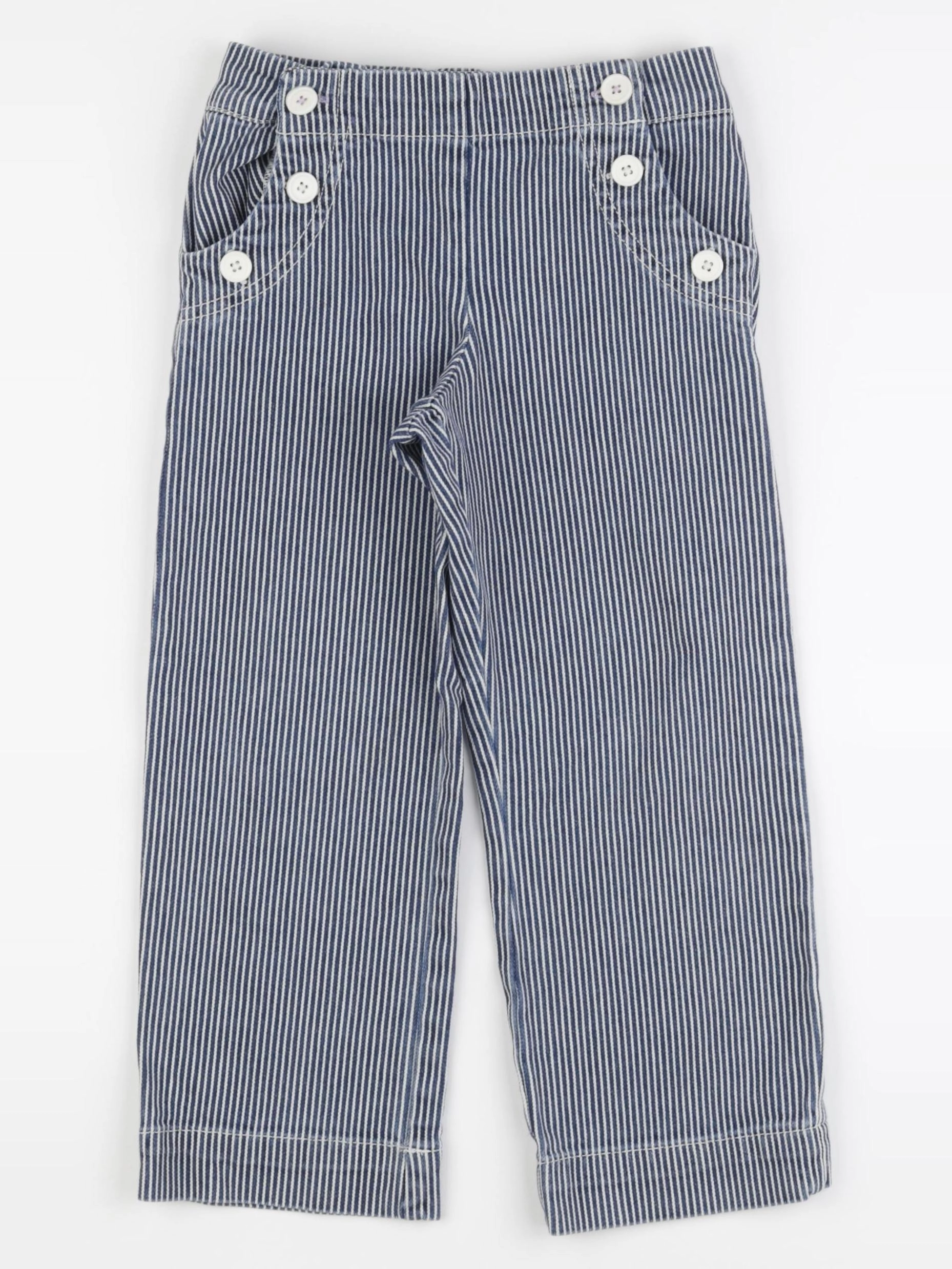 Boden - pantalon blanc, bleu - 6 ans