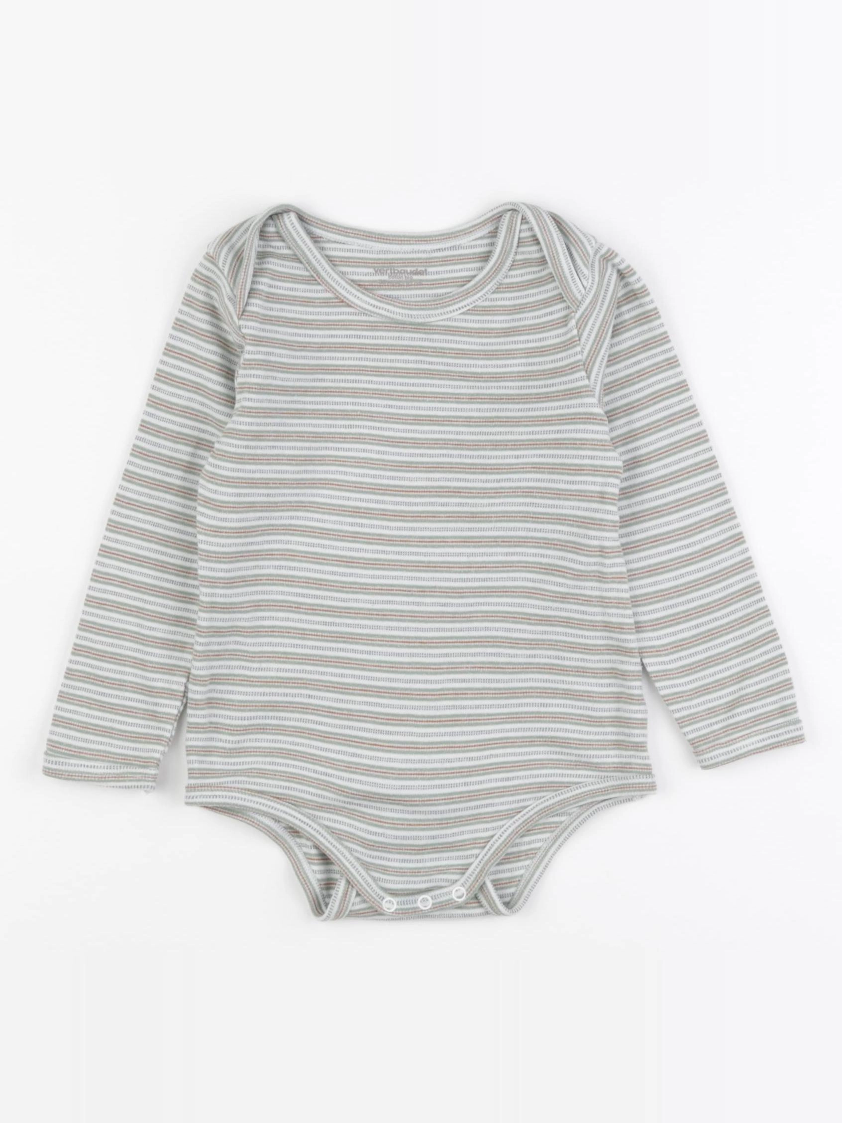 Vertbaudet - body blanc, vert - 36 mois