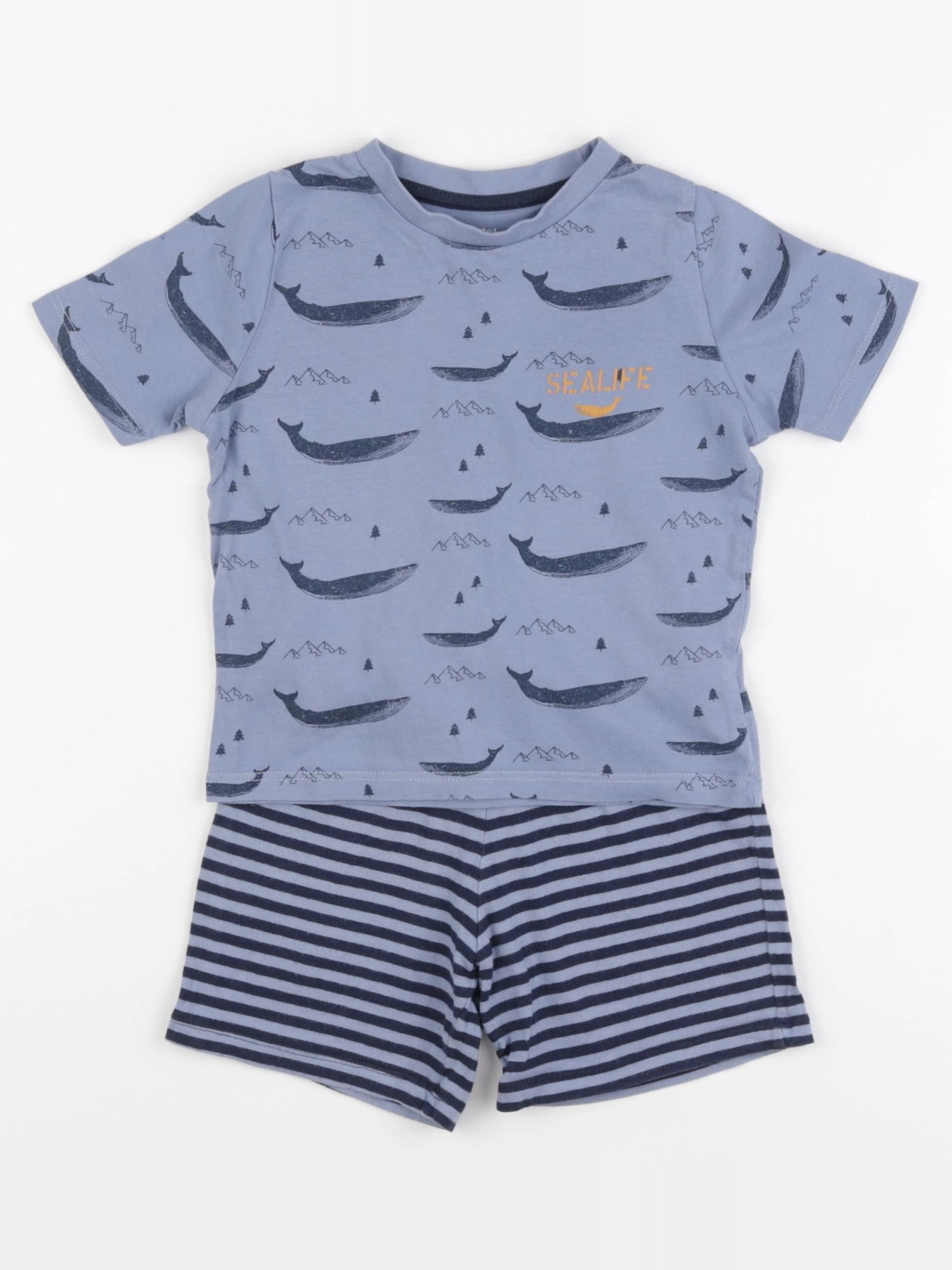 Vertbaudet - pyjama coton bleu - 3 ans