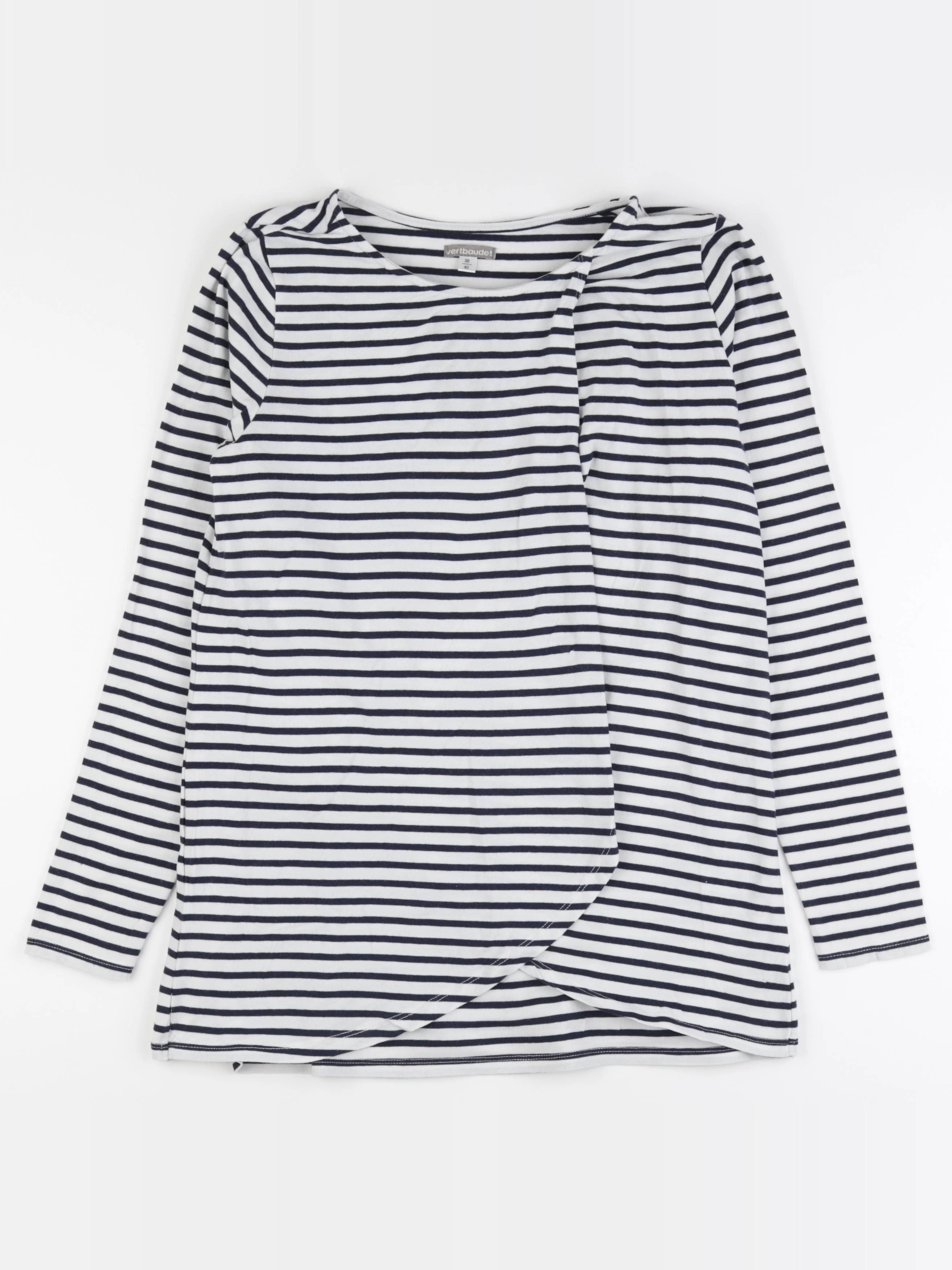 Vertbaudet - tee-shirt grossesse blanc, bleu - 38 à 40
