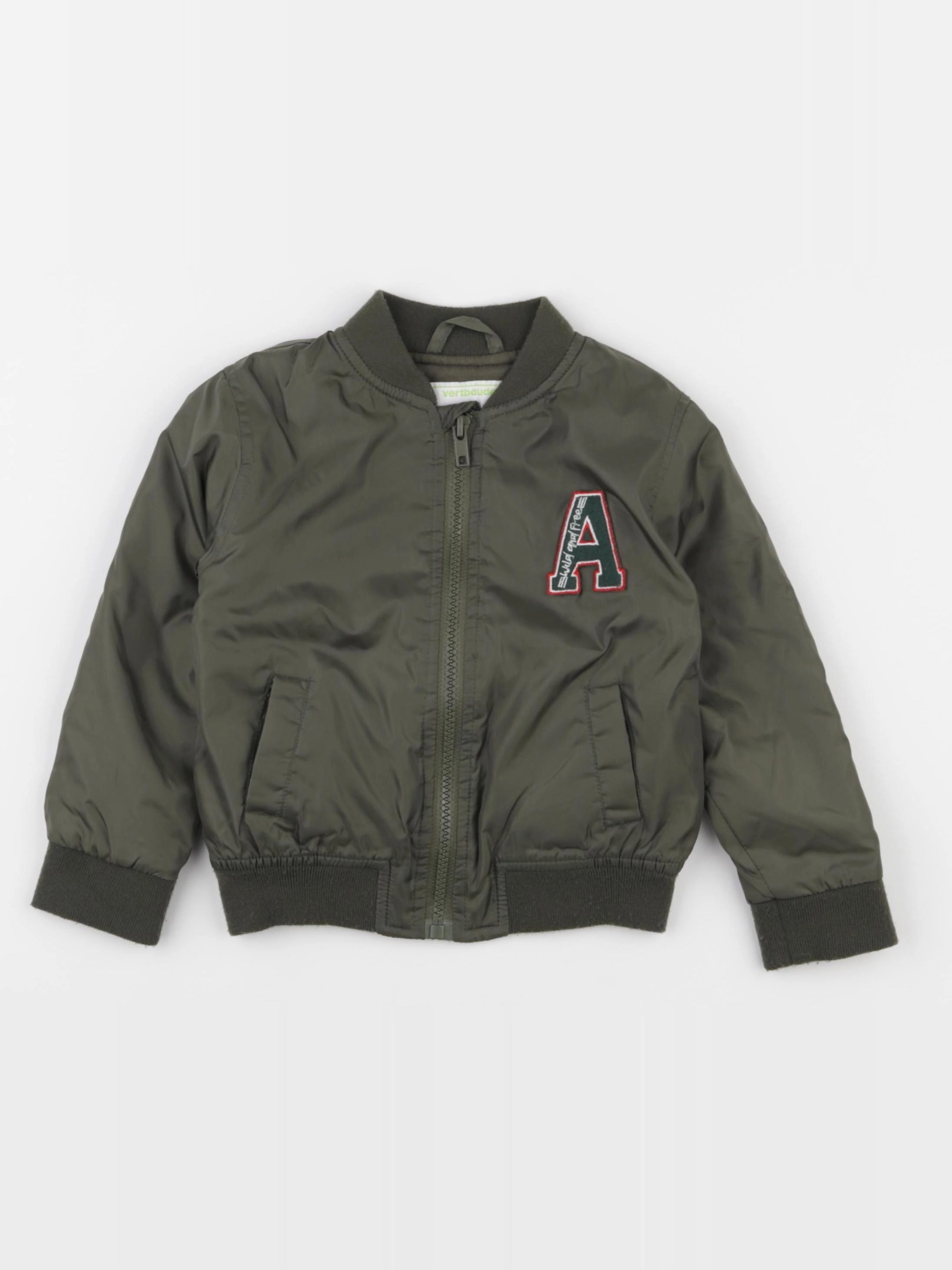 Vertbaudet - veste imprimé au dos vert - 3 ans