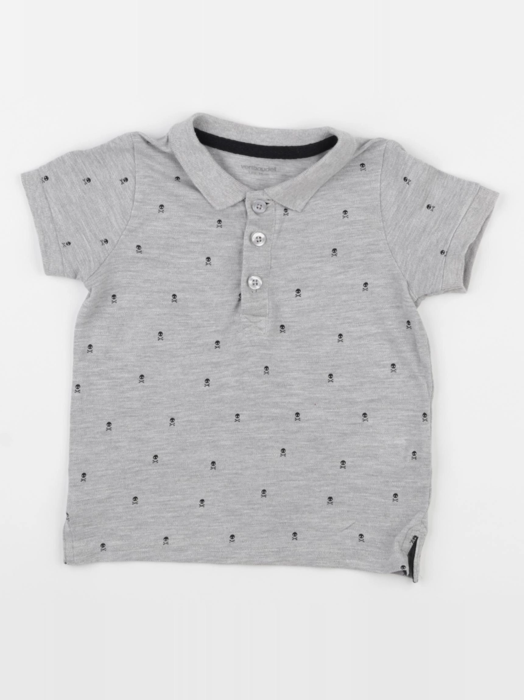 Vertbaudet - polo gris - 3 ans