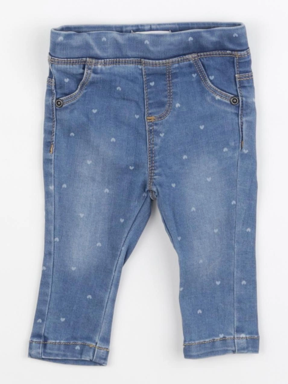 Vertbaudet - jegging bleu - 3 mois