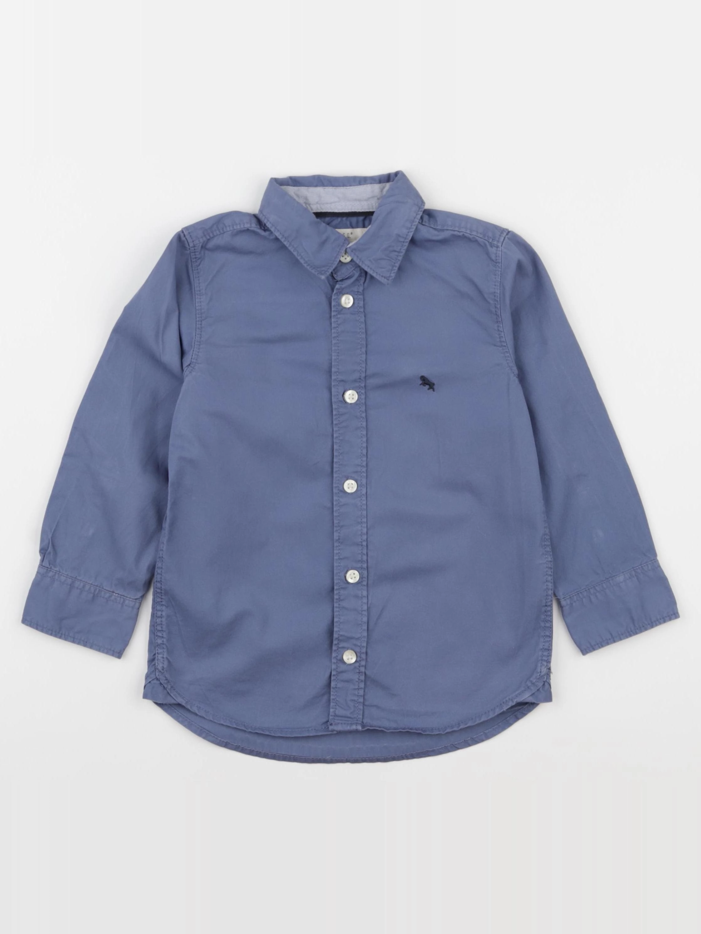 H&M - chemise bleu - 2/3 ans