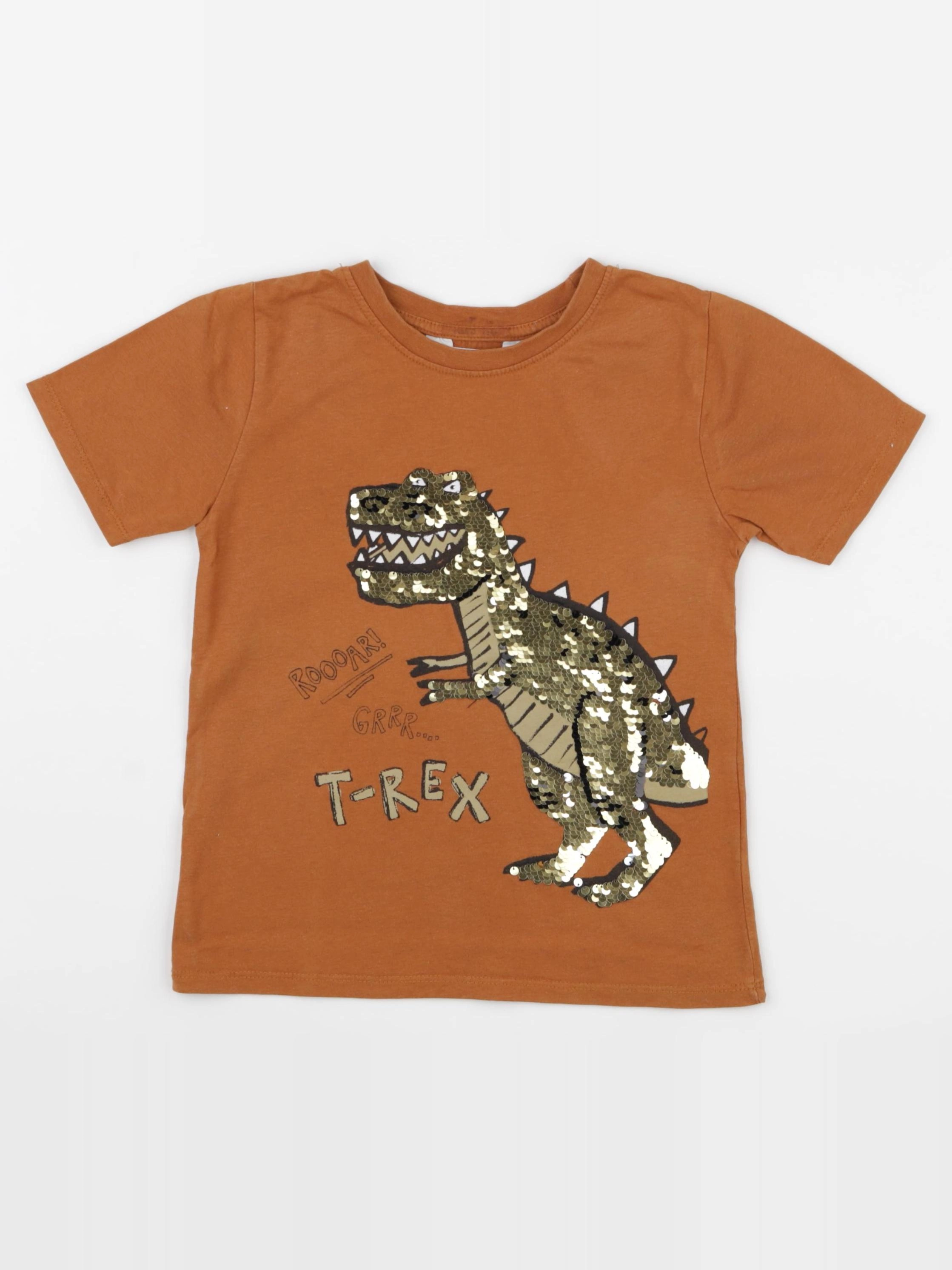 H&M - tee-shirt marron - 4/6 ans
