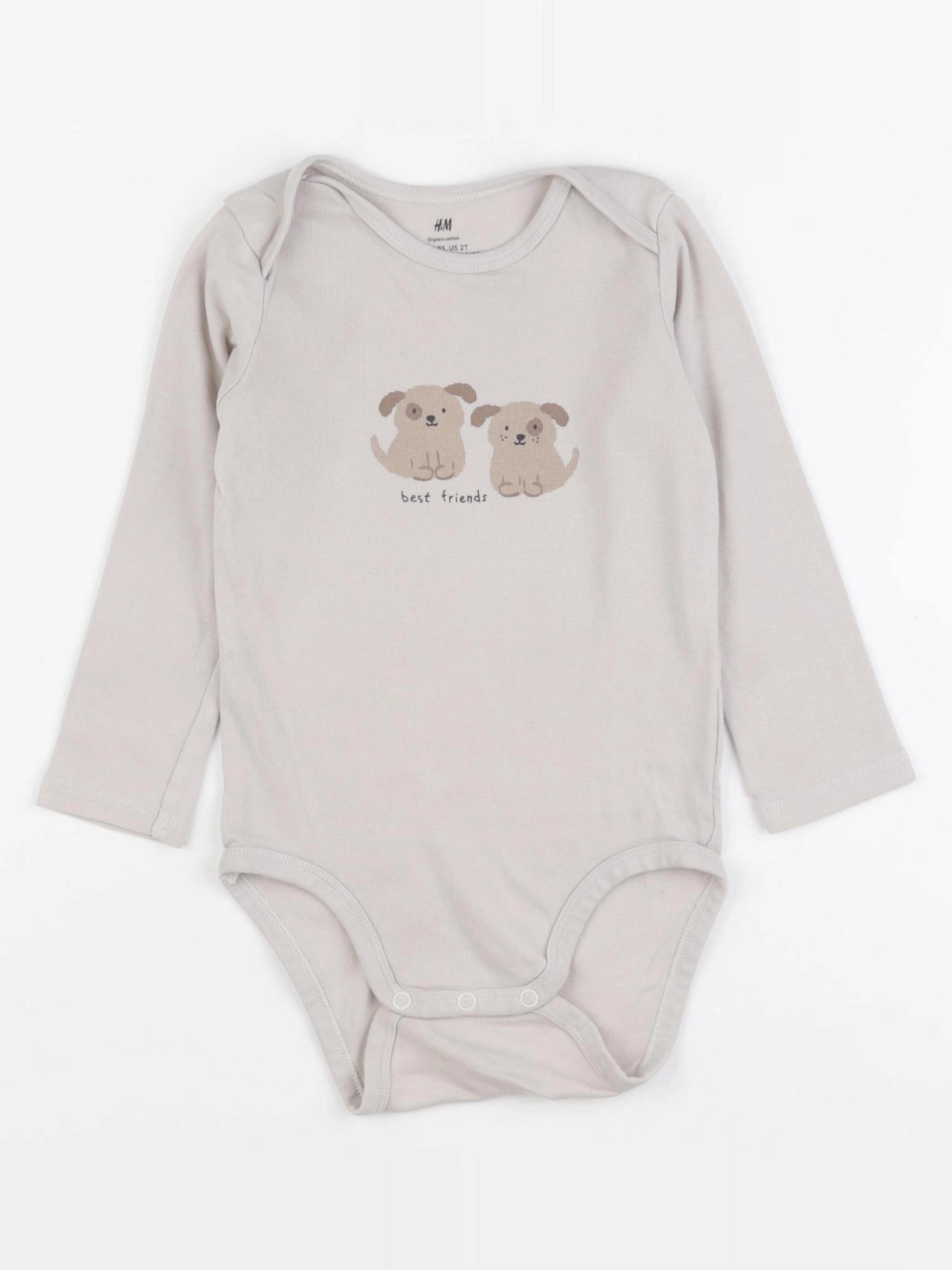 H&M - body beige - 18/24 mois