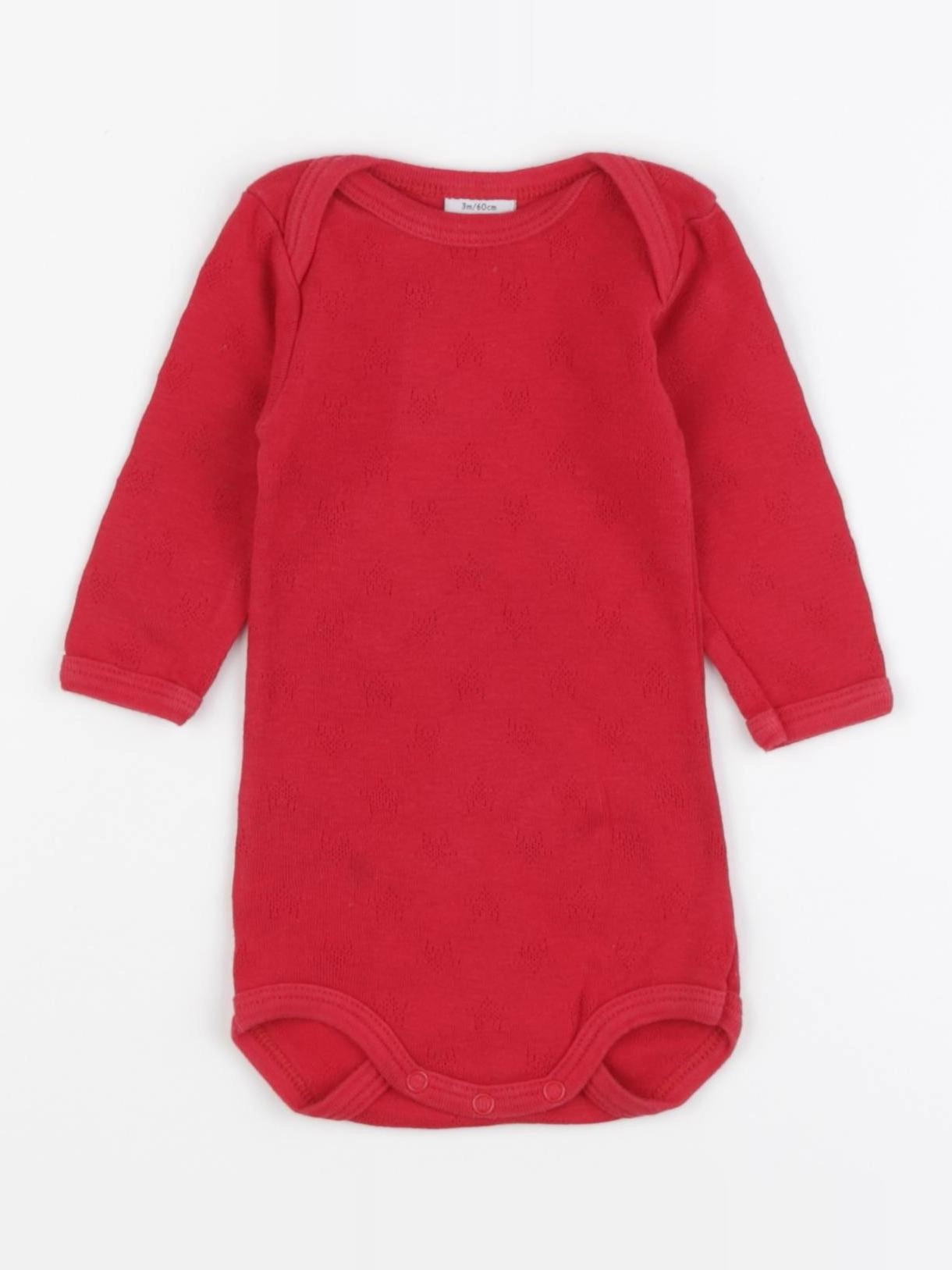 Petit Bateau - body rouge - 3 mois