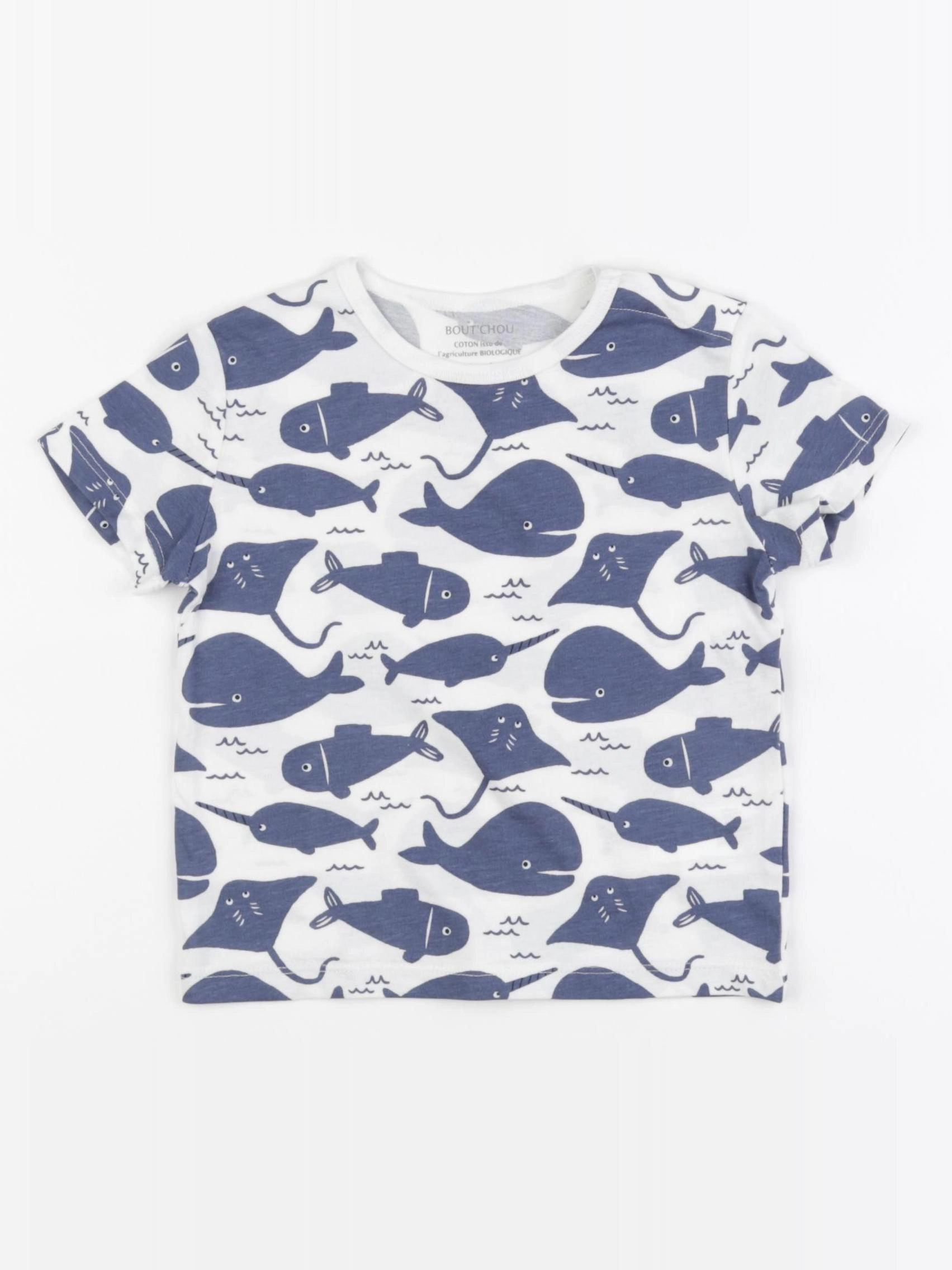 Boutchou - tee-shirt bleu - 24 mois