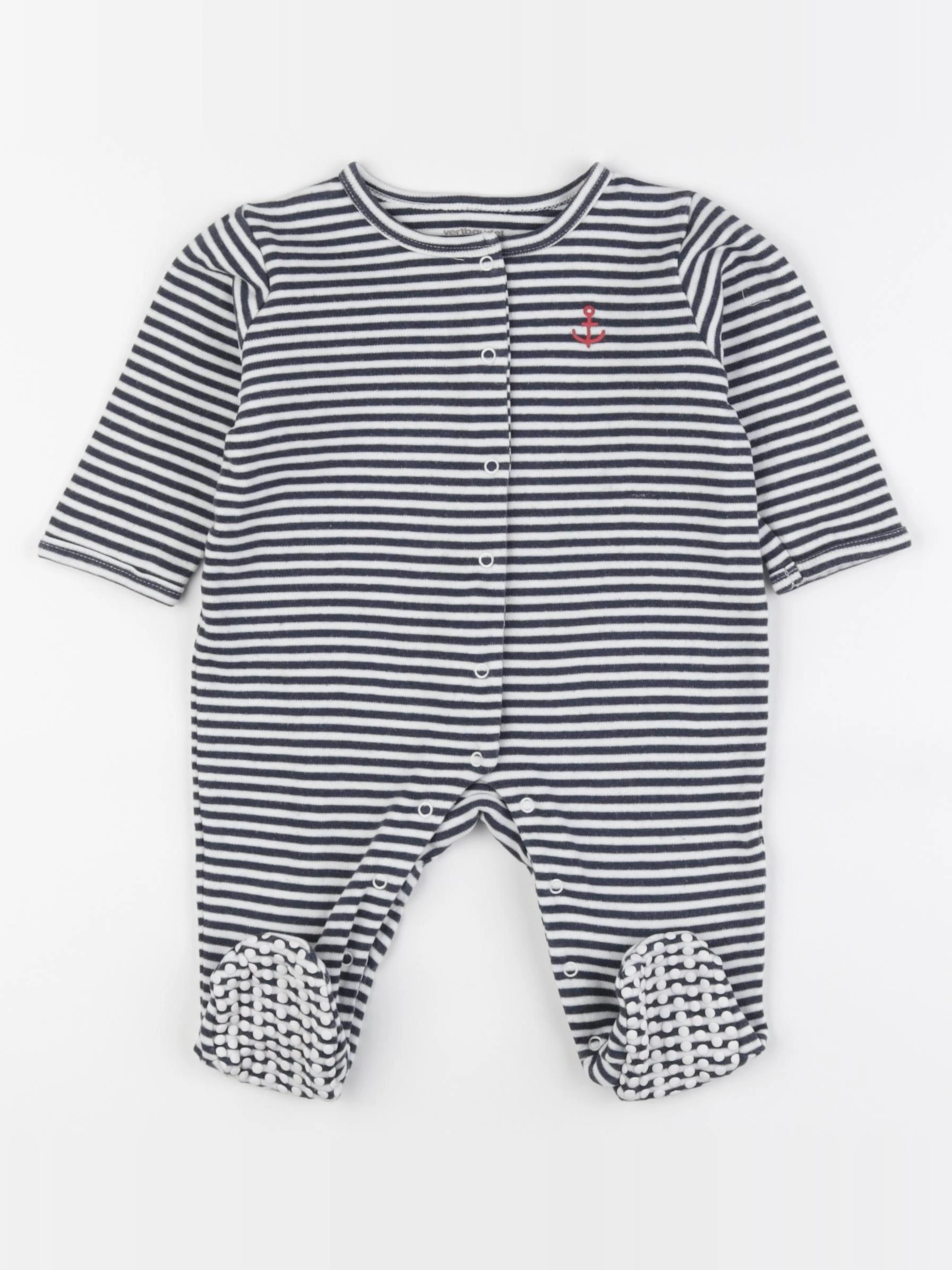 Vertbaudet - pyjama coton bleu - 9 mois