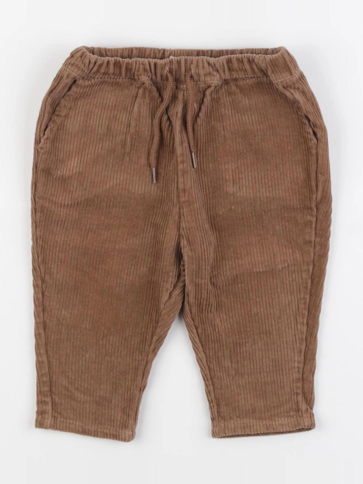 Vertbaudet - pantalon bleu, marron - 9 mois