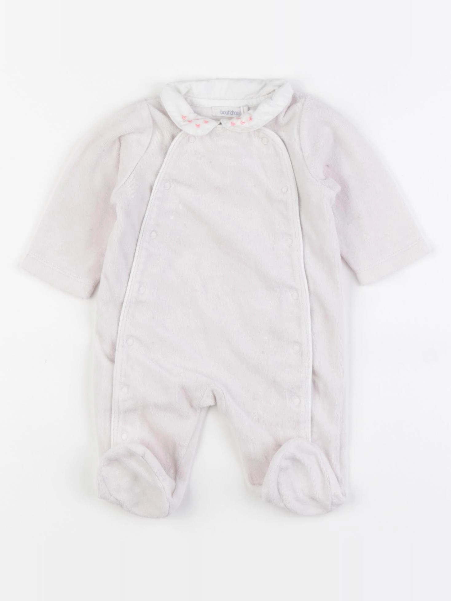 Boutchou - pyjama velours rose - 1 mois