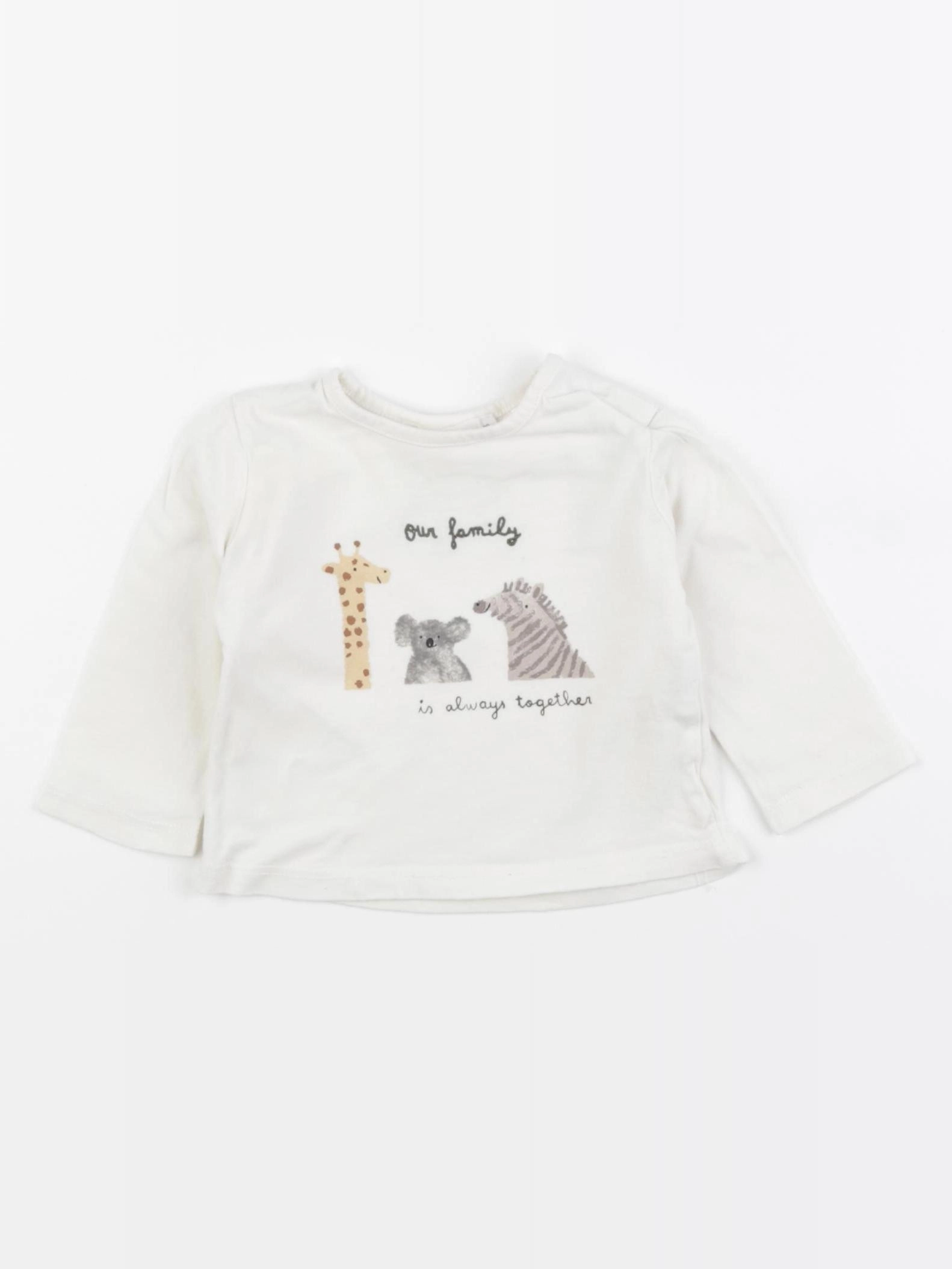 Zara - tee-shirt blanc - 1/3 mois