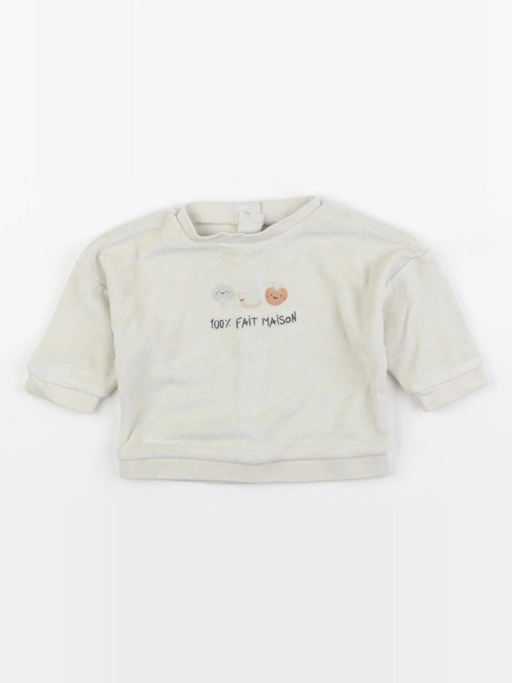 Vertbaudet - sweat vert - 3 mois