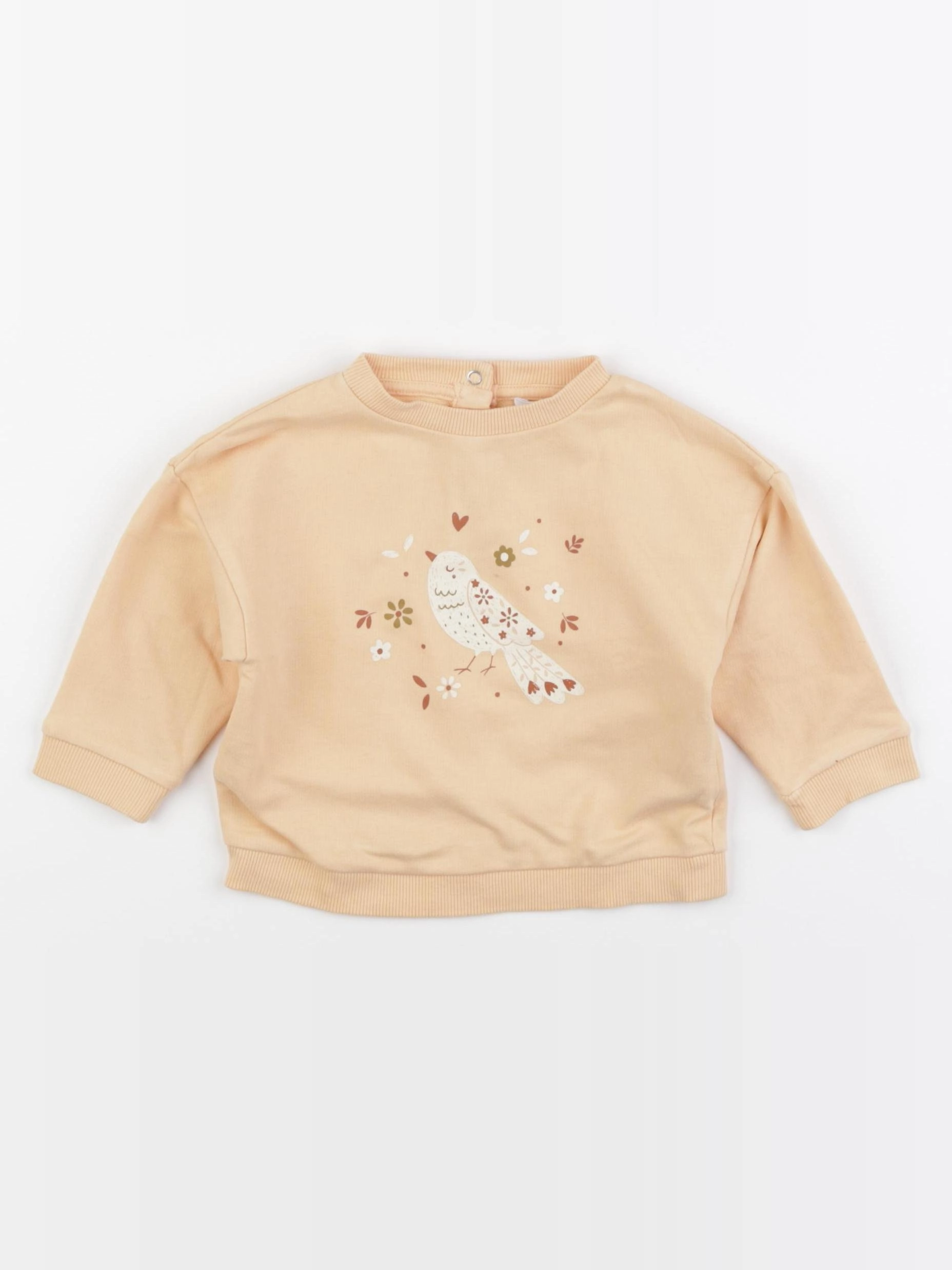Vertbaudet - sweat orange - 9 mois