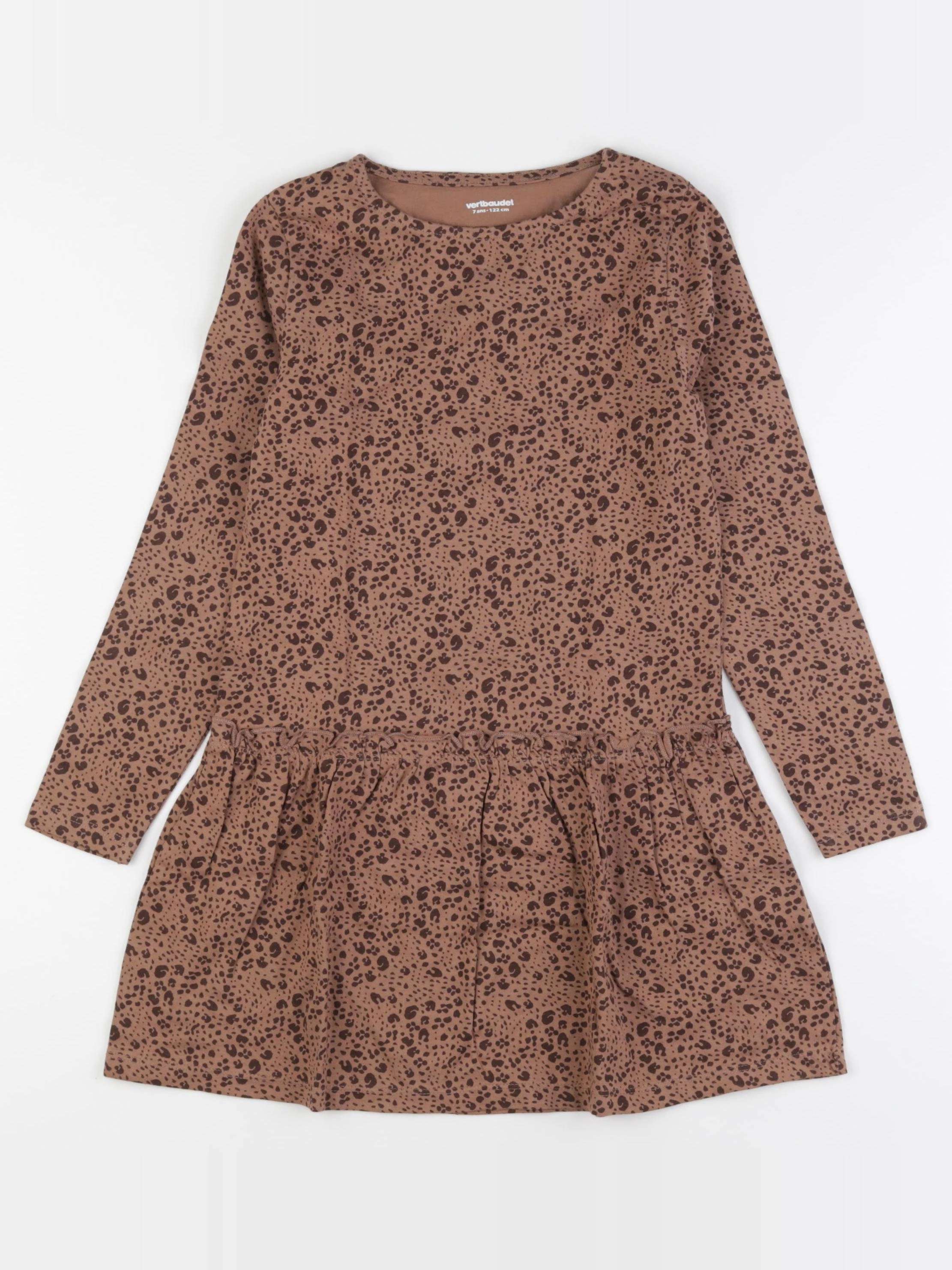 Vertbaudet - robe marron - 7 ans