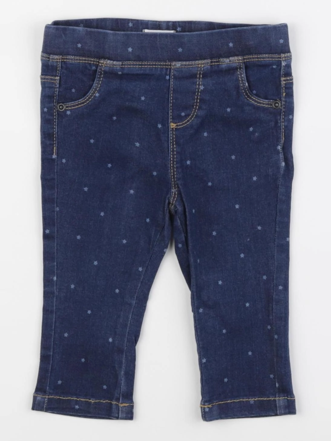 Vertbaudet - jegging bleu - 9 mois