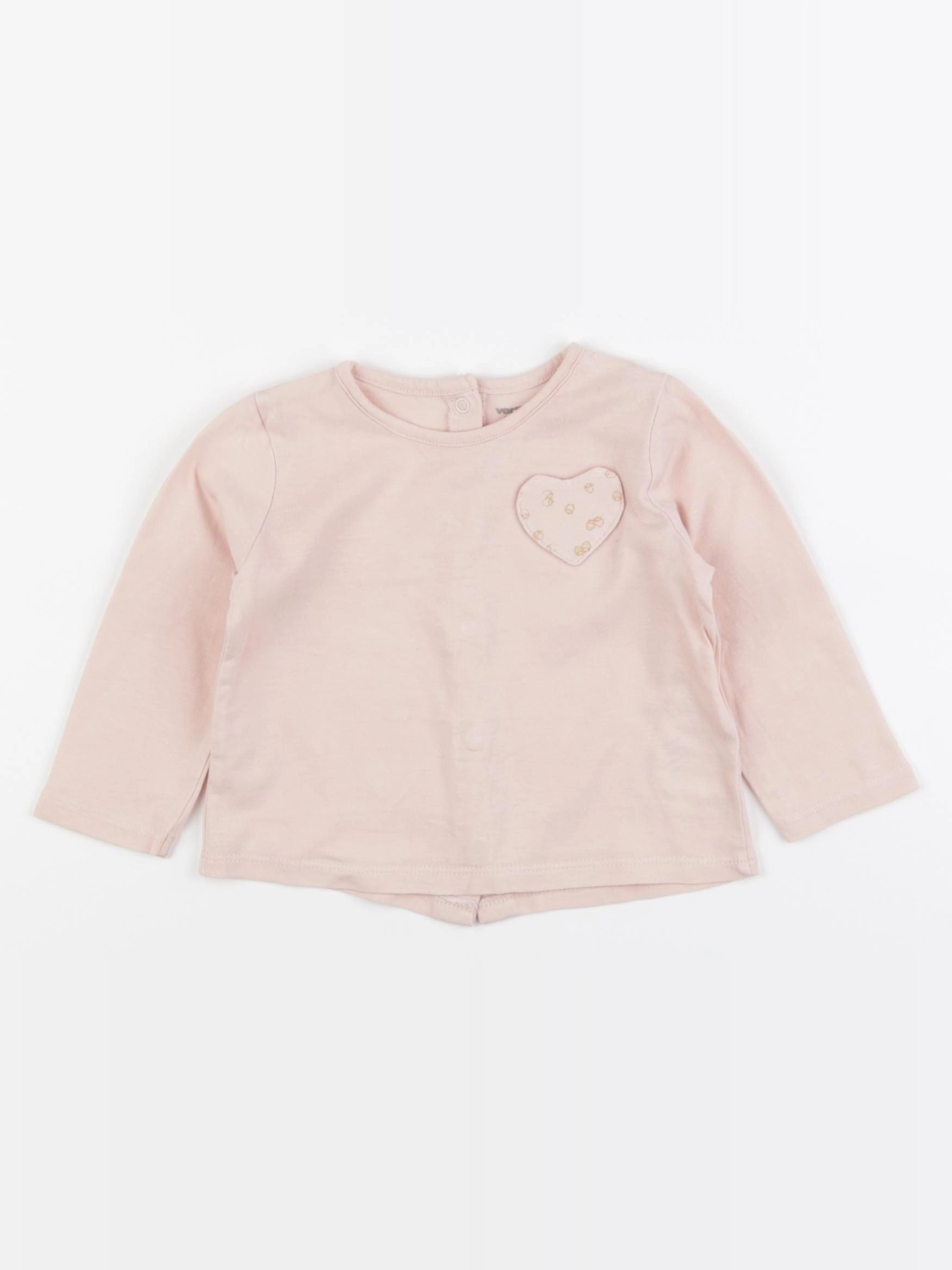 Vertbaudet - tee-shirt rose - 9 mois