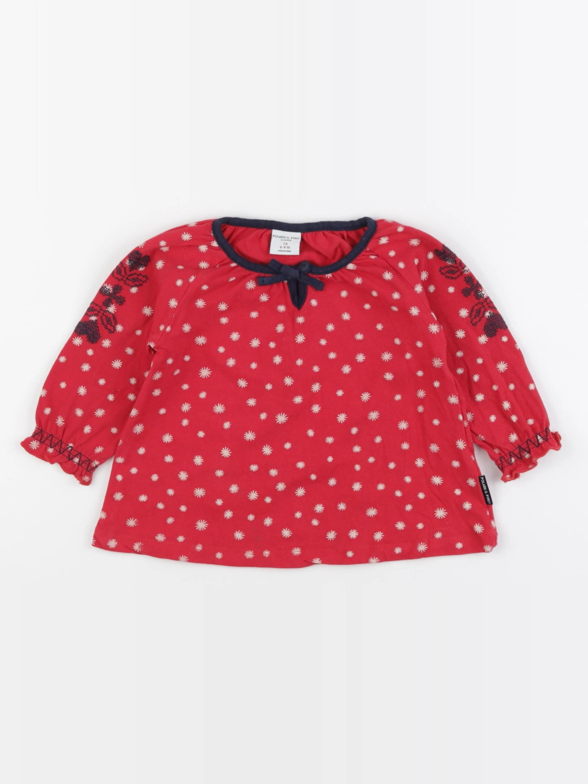 Polarn O. Pyret - robe rouge - 6/9 mois