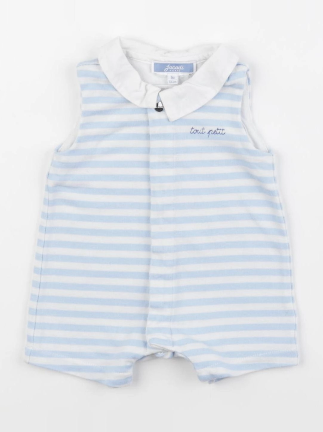 Jacadi - combinaison blanc, bleu - 1 mois