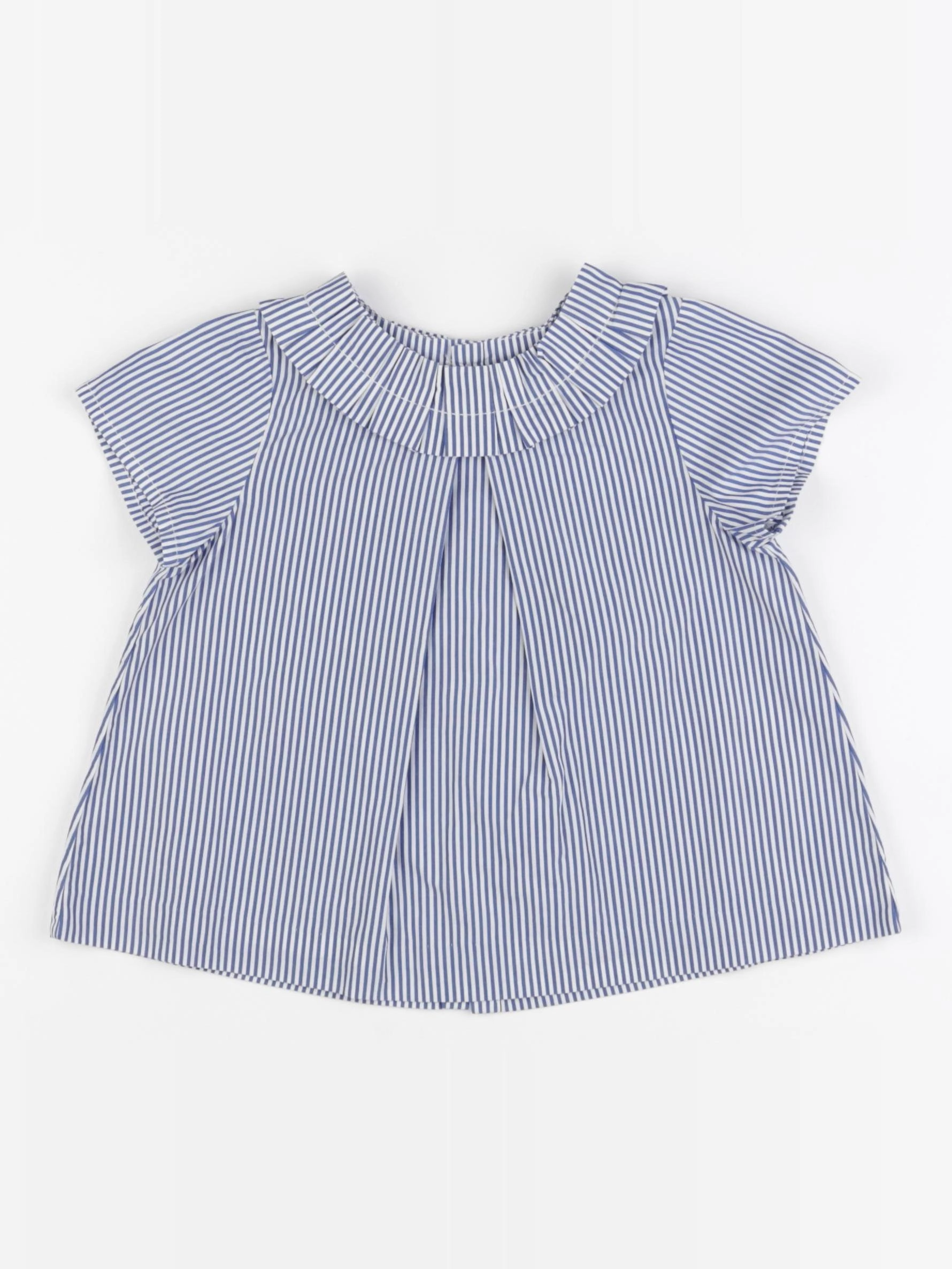 Jacadi - blouse blanc, bleu - 36 mois