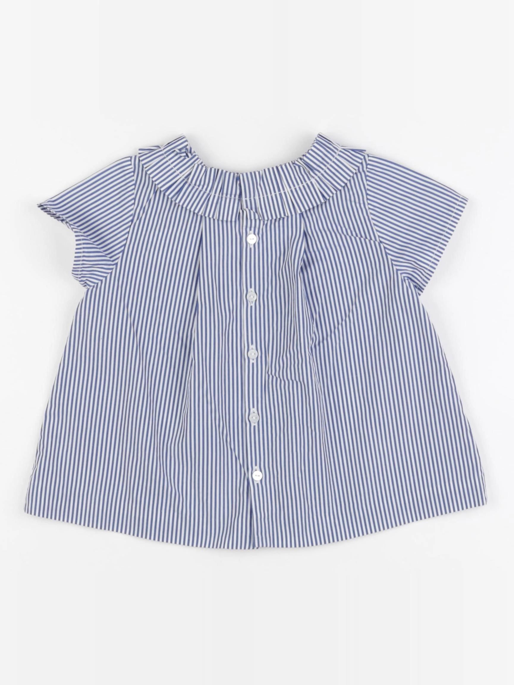 Jacadi - blouse blanc, bleu - 36 mois