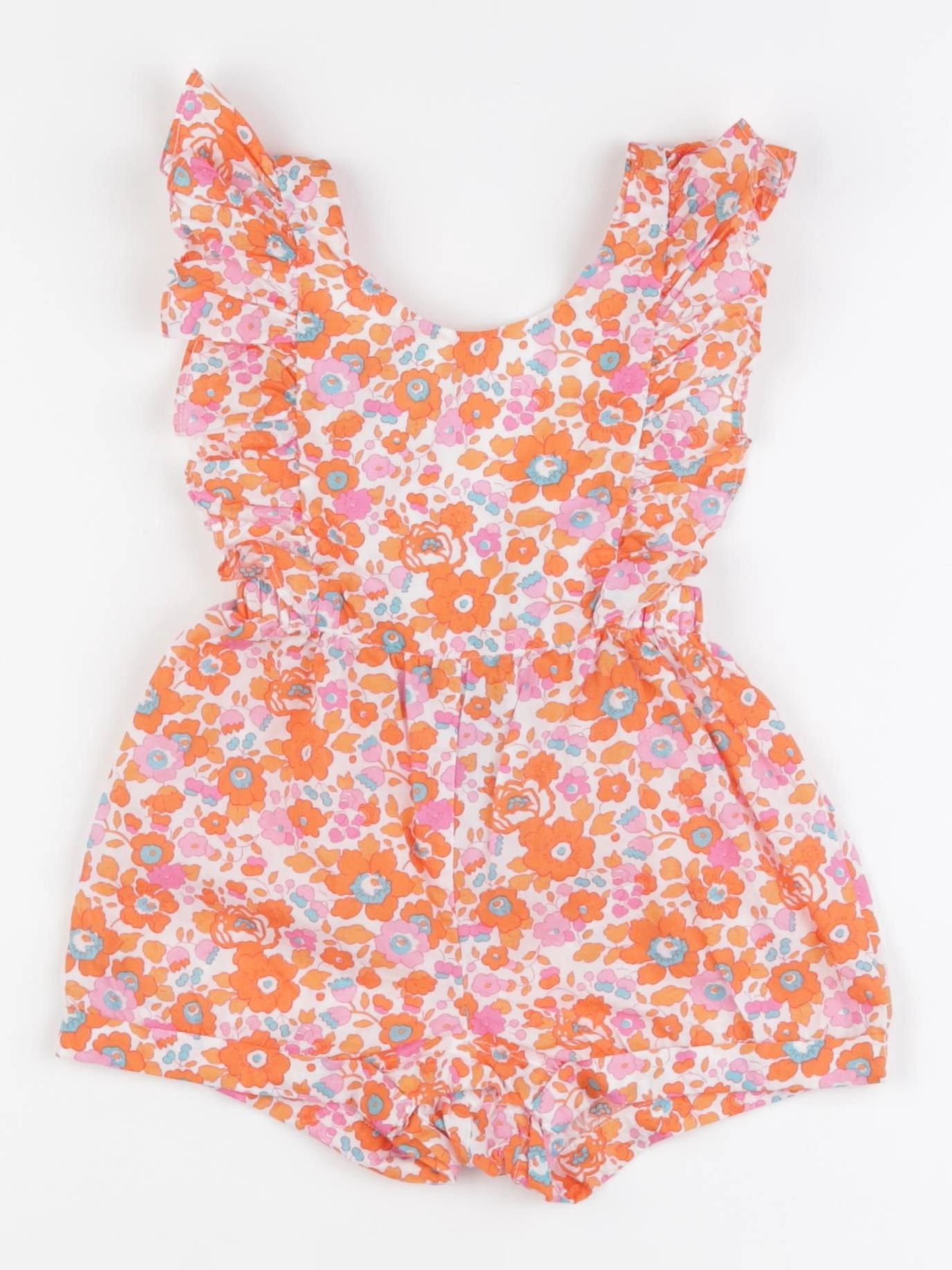 Jacadi - combinaison liberty orange - 12 mois