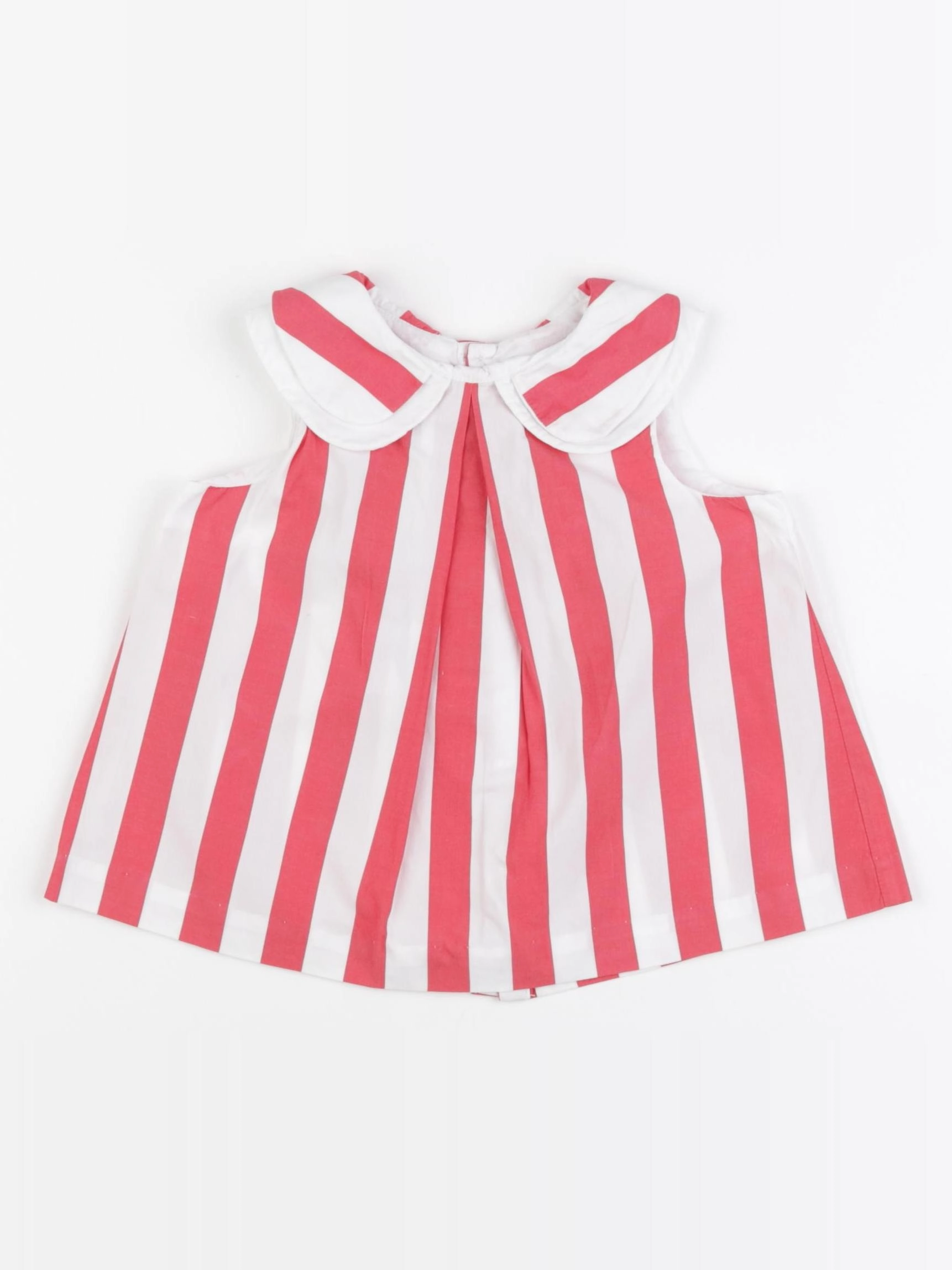 Jacadi - blouse blanc, rouge - 24 mois