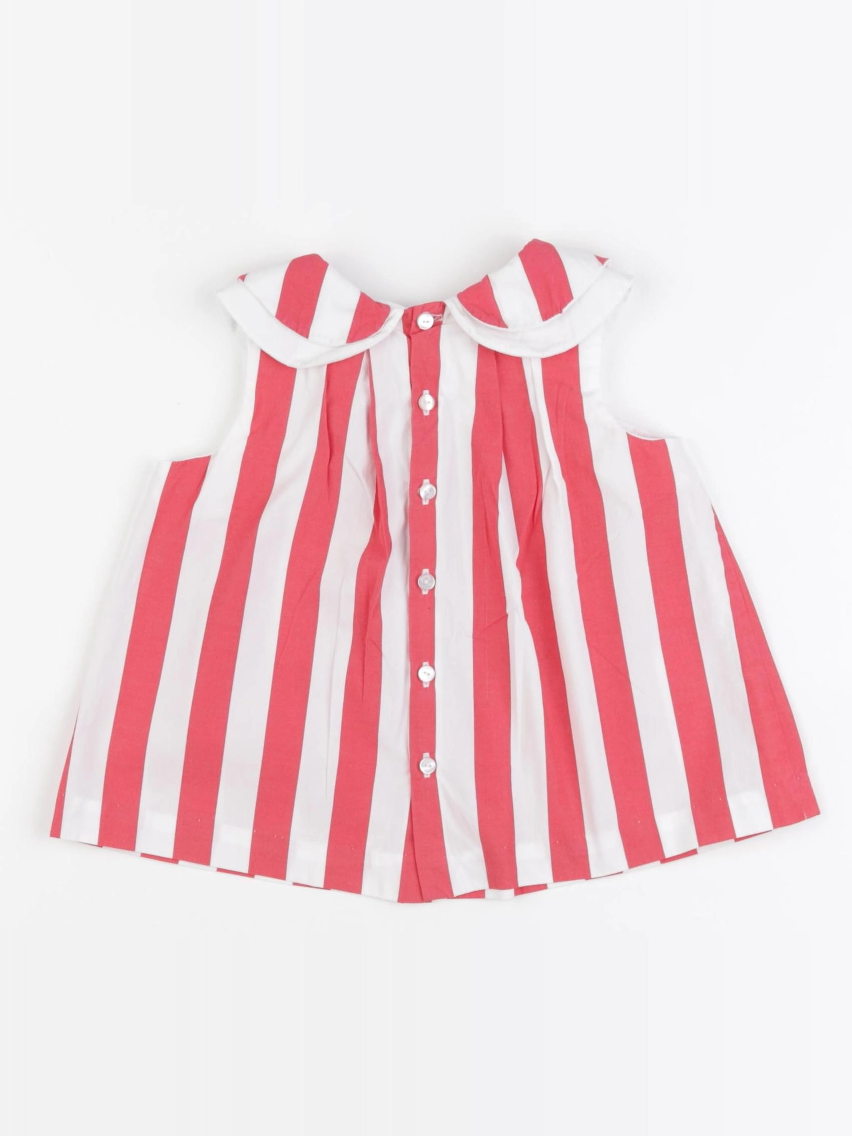 Jacadi - blouse blanc, rouge - 24 mois