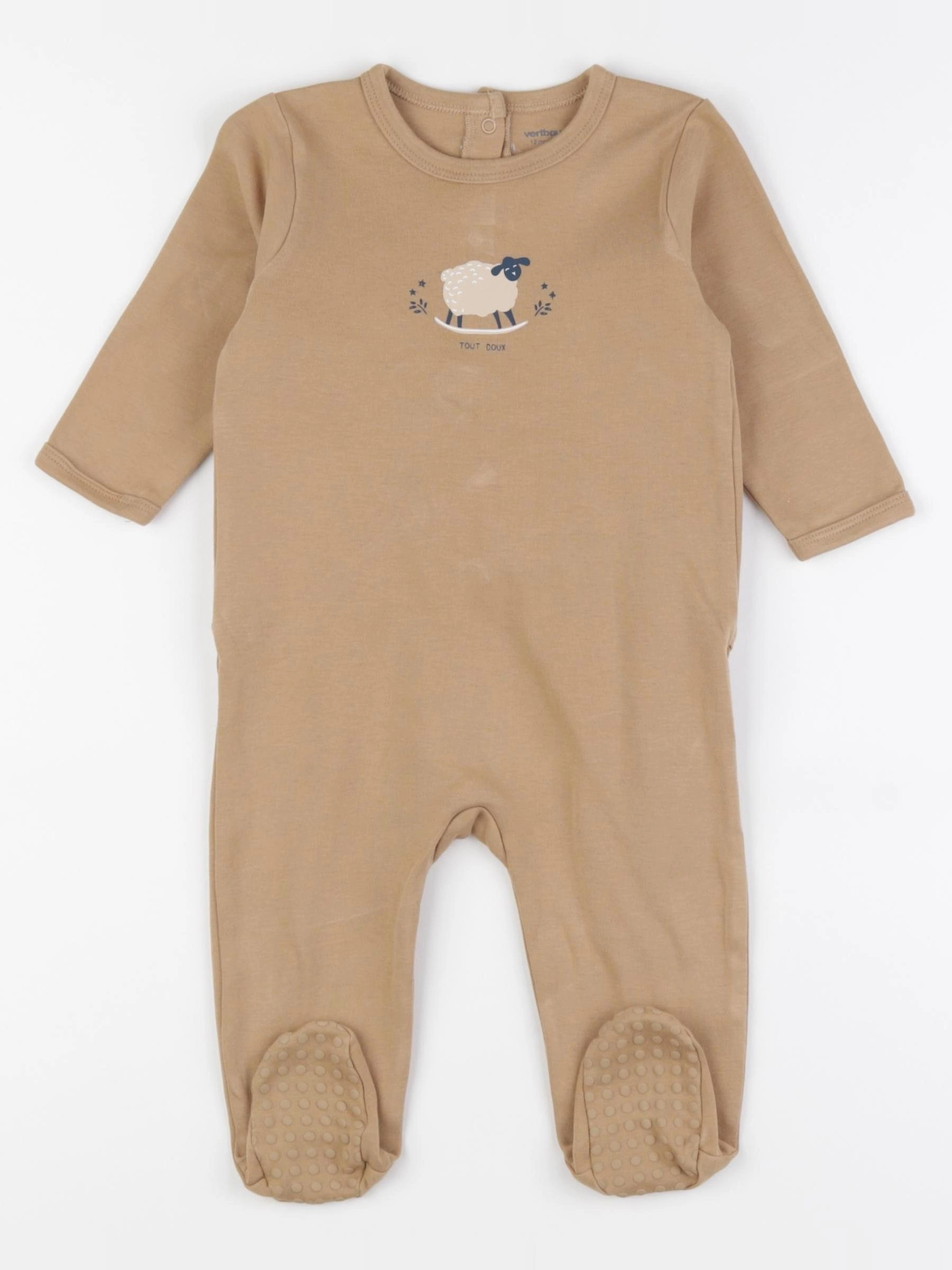 Vertbaudet - pyjama coton marron - 12 mois