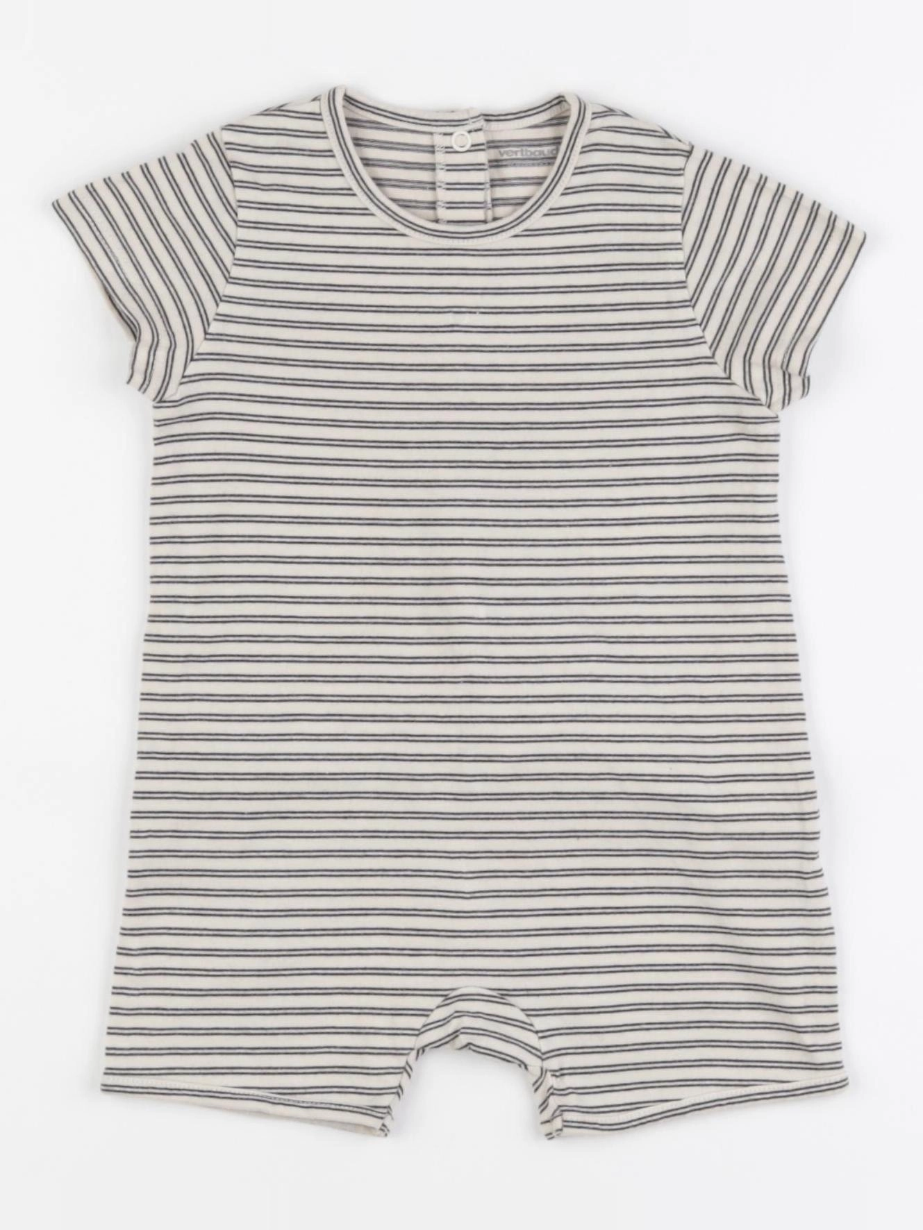 Vertbaudet - pyjama coton marron - 9 mois